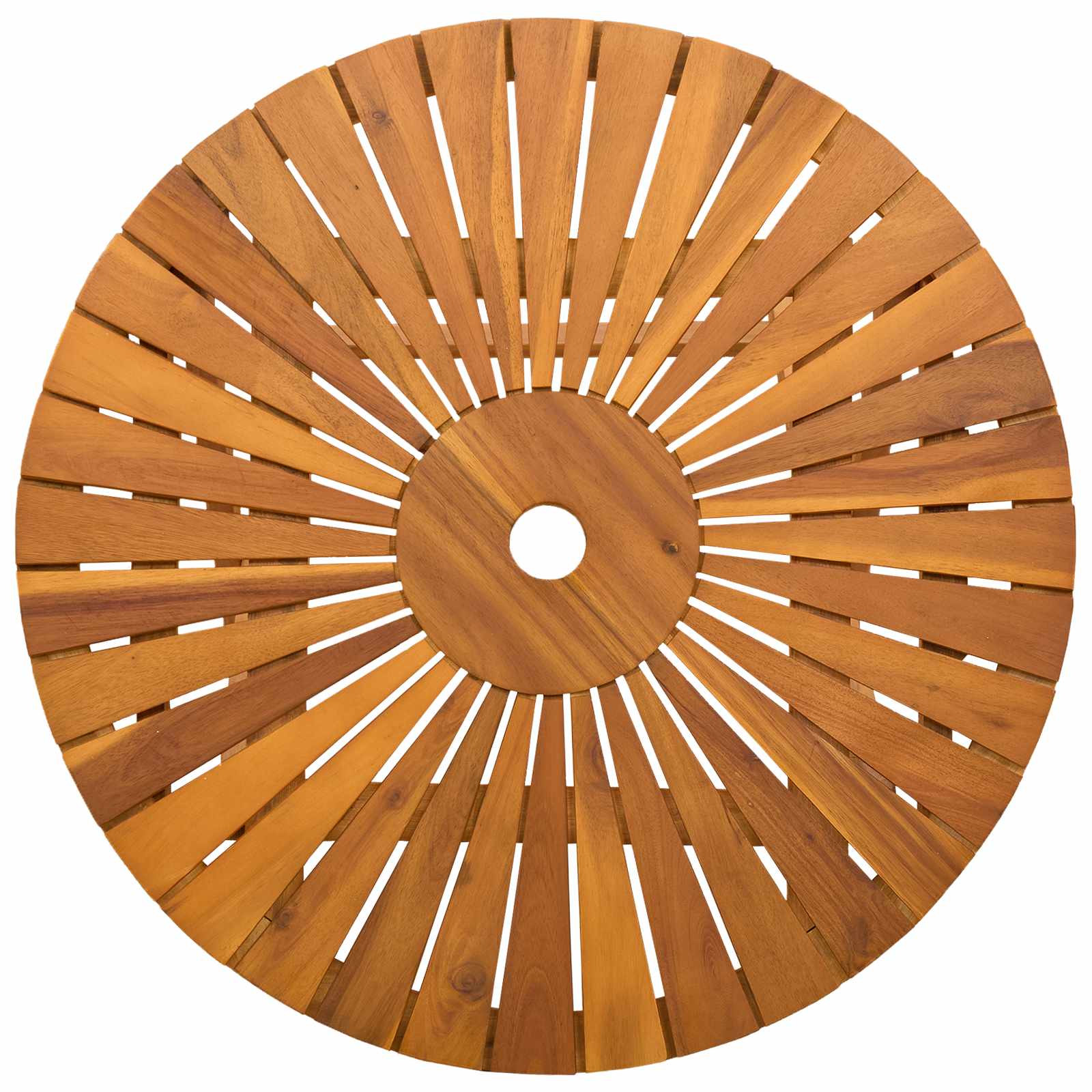 Vouw Tuin Tafel Naturel Ø70 x 75 cm Massief Acaciahout image 6