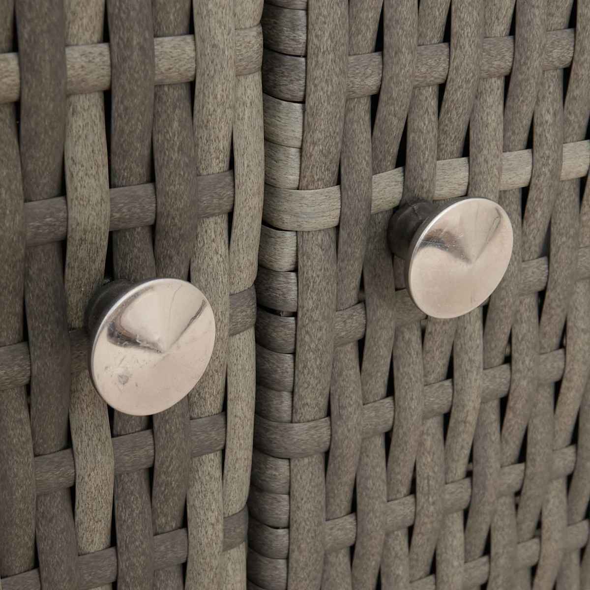 Kabinet med hylde Grå 70 x 50 x 87 cm Polyester og Roly Rattan - Billede 10