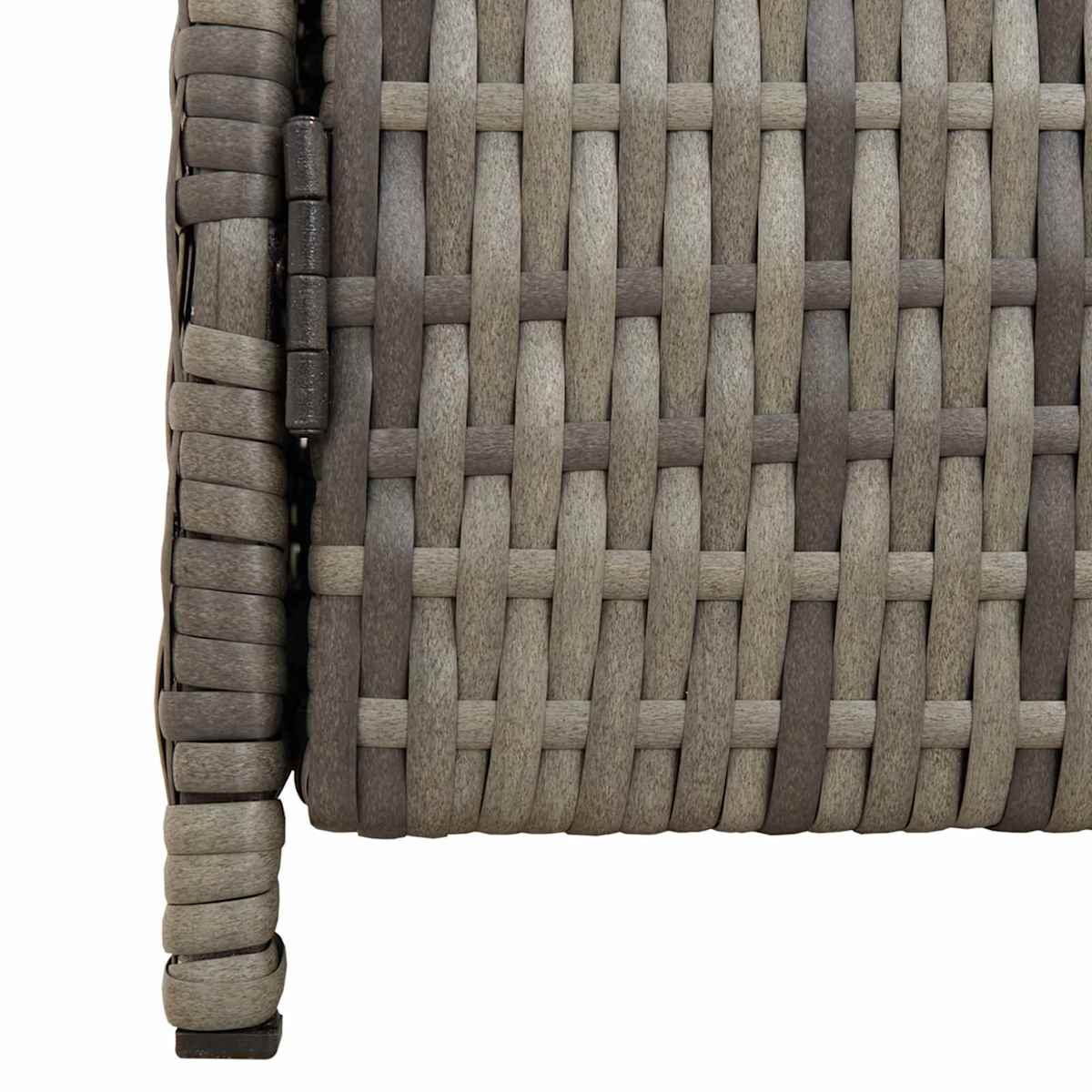 Kabinet med hylde Grå 70 x 50 x 87 cm Polyester og Roly Rattan - Billede 11