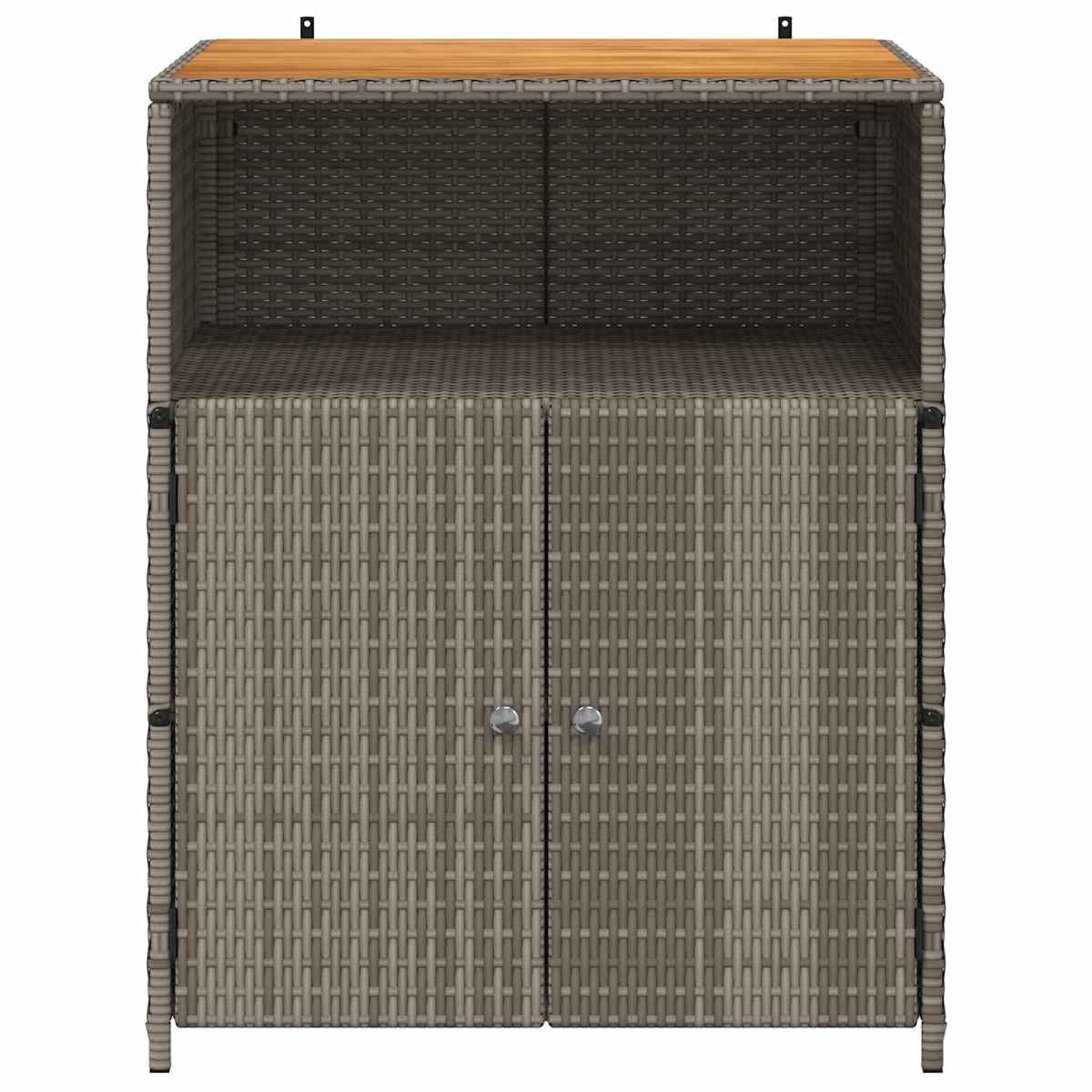 Kabinet med hylde Grå 70 x 50 x 87 cm Polyester og Roly Rattan - Billede 5