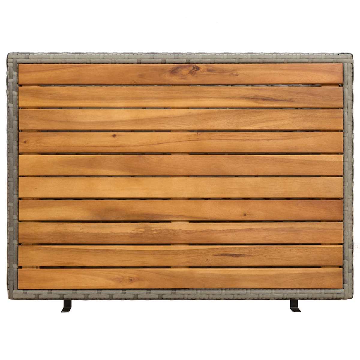 Kabinet med hylde Grå 70 x 50 x 87 cm Polyester og Roly Rattan - Billede 8
