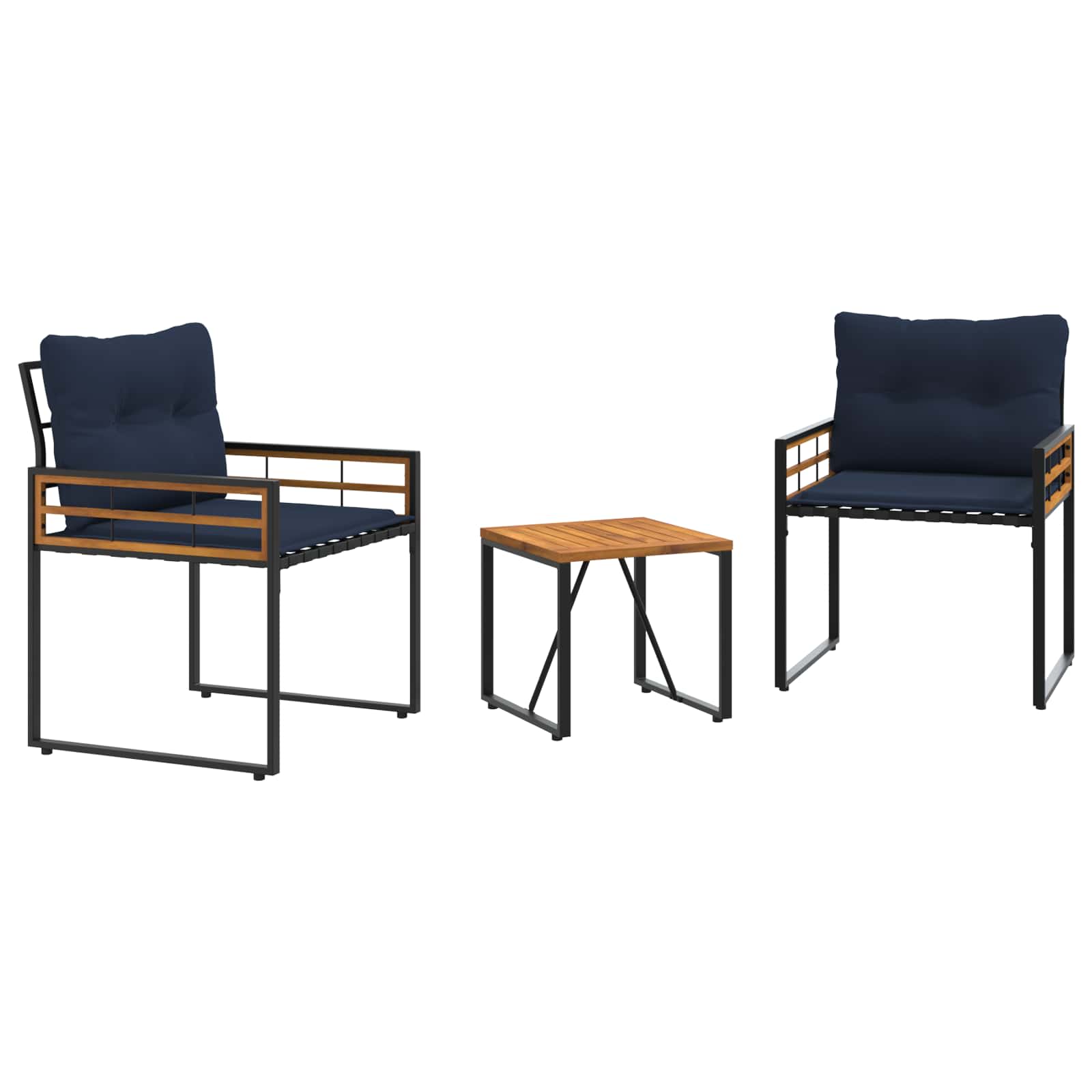 Set de Mobilier pentru Exterior cu pernă 3 pcs Bleumarin [1]