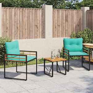 Zunanji pohištveni set z blazino 3 pcs Turkizna
