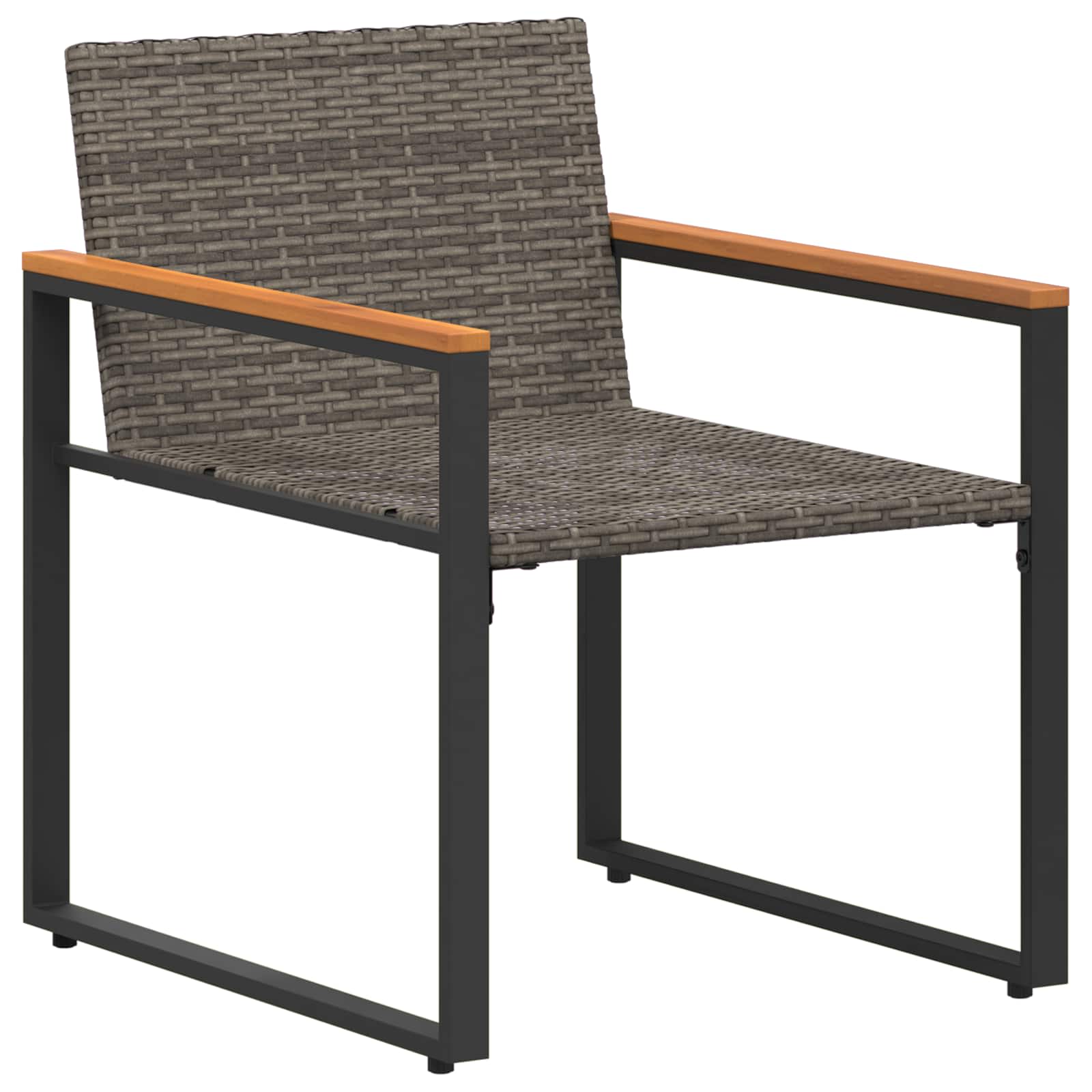 Seturi de mobilier cu pernă 3 pcs Gri și albastru marin Ratan [6]