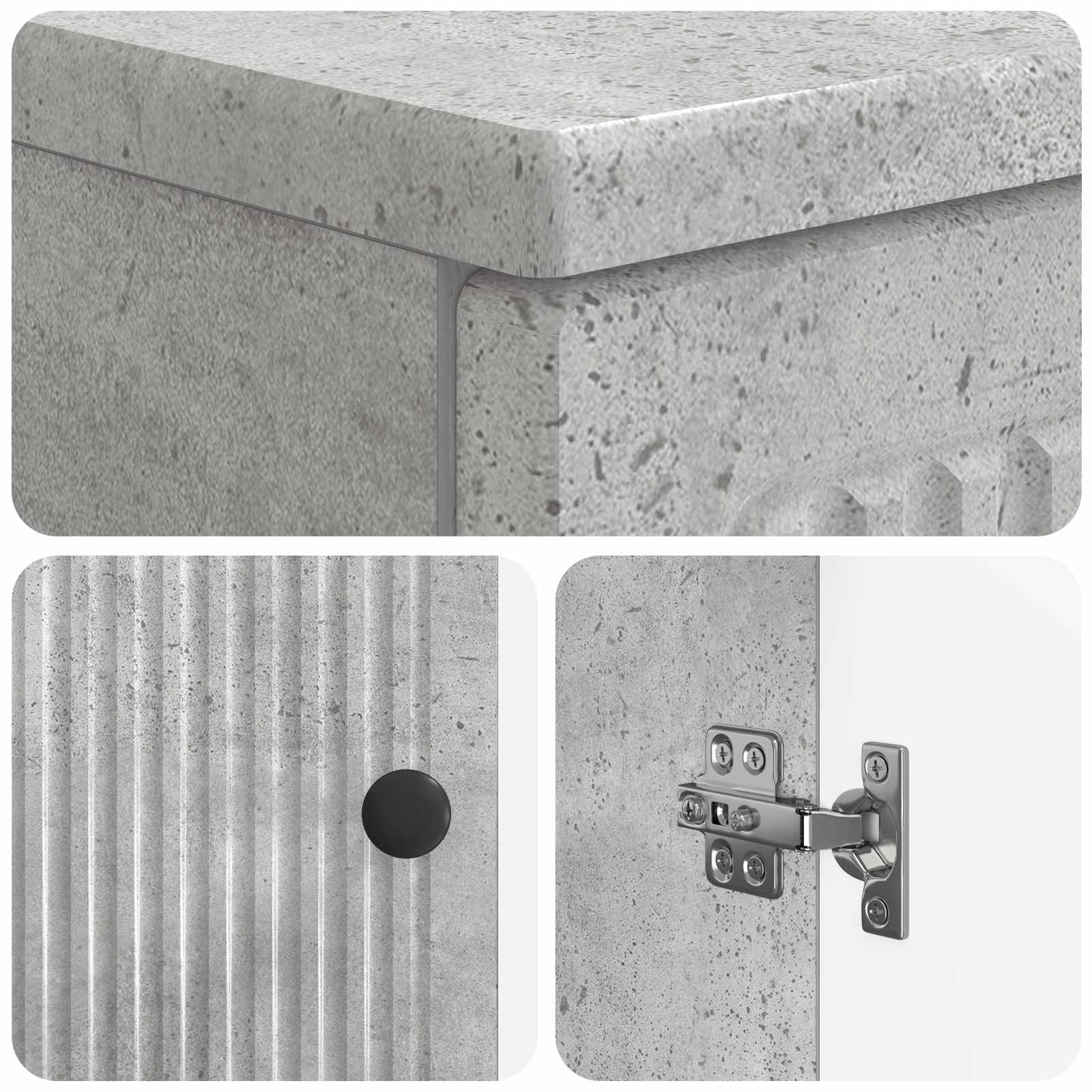 Kylpyhuoneen allaskaappi EDE Betoninharmaa 59,5 x 31,5 x 59 cm - Image 7