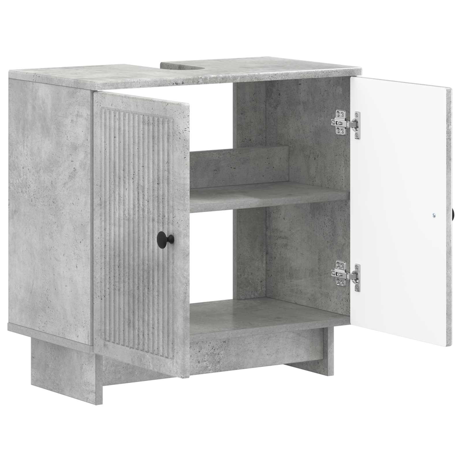 Kylpyhuoneen allaskaappi EDE Betoninharmaa 59,5 x 31,5 x 59 cm - Image 2