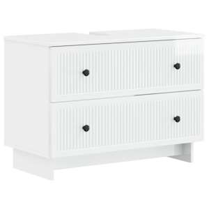 vidaXL Vannitoa kraanikausi kapp EDE K&otilde;rgl&auml;ikega valge 82 x 41 x 59 cm