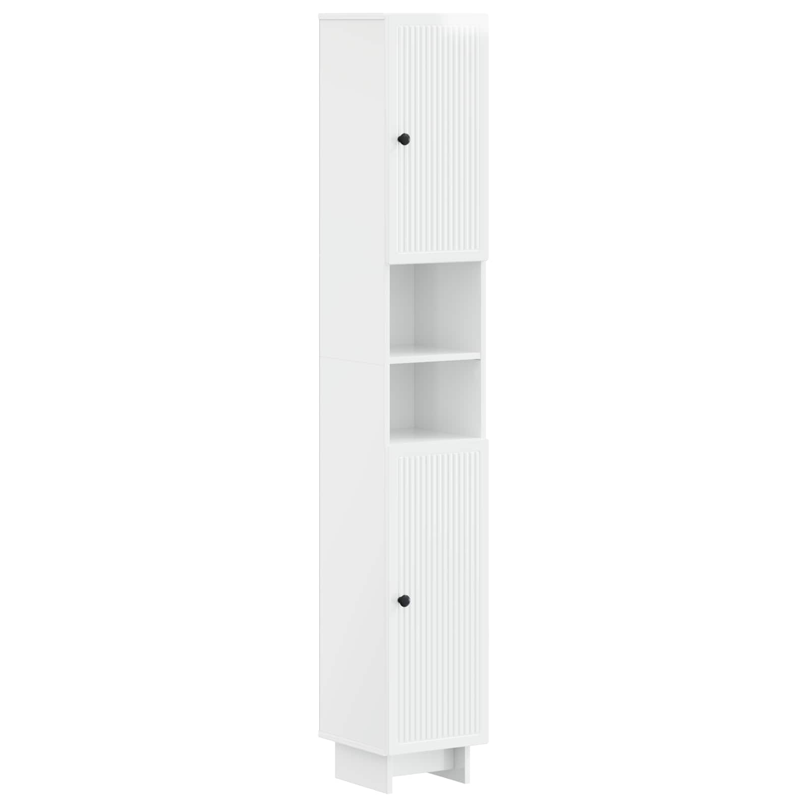 Badkamerkast met Open Plank EDE Hoogglans Wit 30 x 31 x 190 cm – afbeelding 1