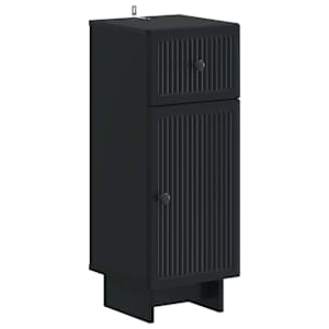 vidaXL Vannitoa hoiukapp EDE Must 30 x 31 x 80 cm Tehispuit