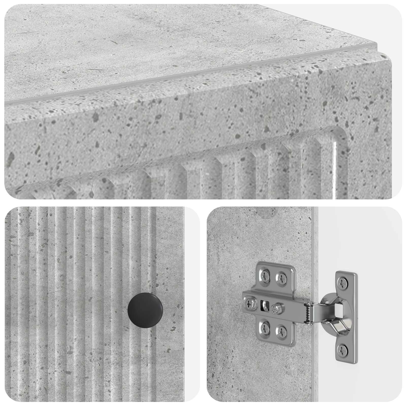 Armario de Almacenamiento para Baño EDE Gris Hormigón 7
