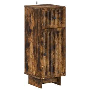 vidaXL Vannitoa hoiukapp EDE Suitsutatud tamm 30 x 31 x 80 cm