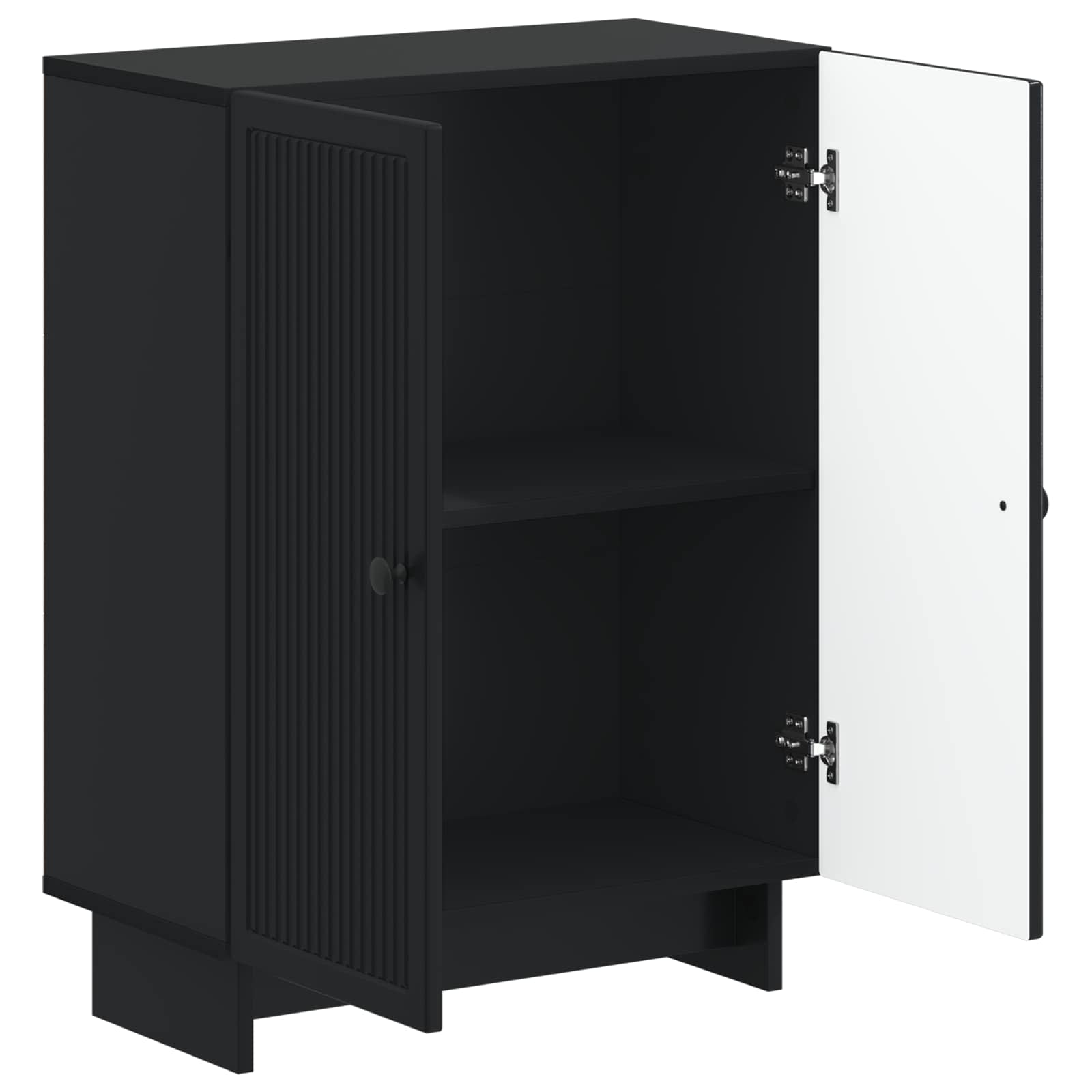 Шкаф за баня EDE Черно 59,5 x 31 x 80 см Инженерна дървесина — изображение 2