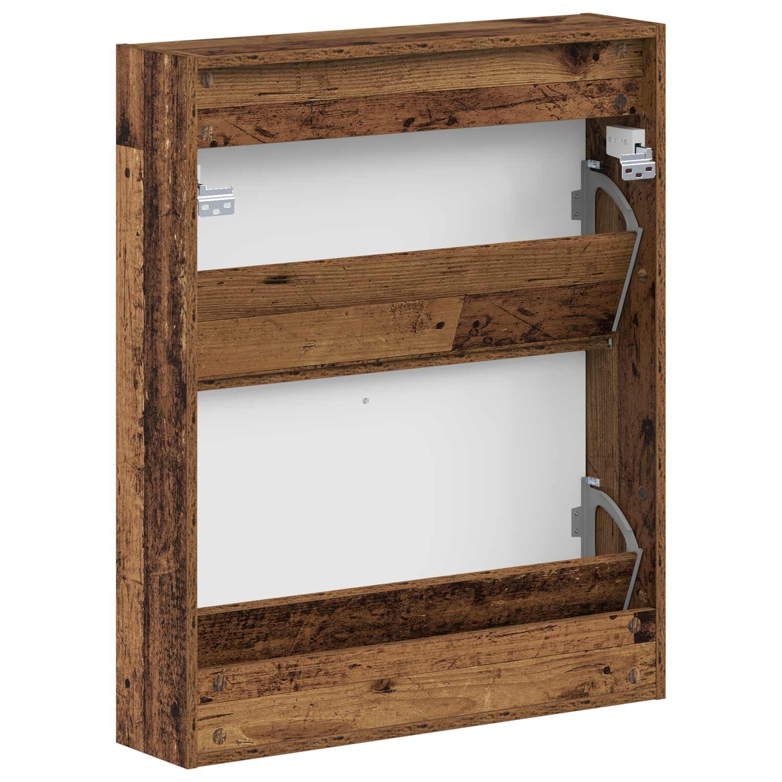 Wandgemonteerde Schoenkast EDE 71 x 17 x 86 cm Bewerkt hout image 5