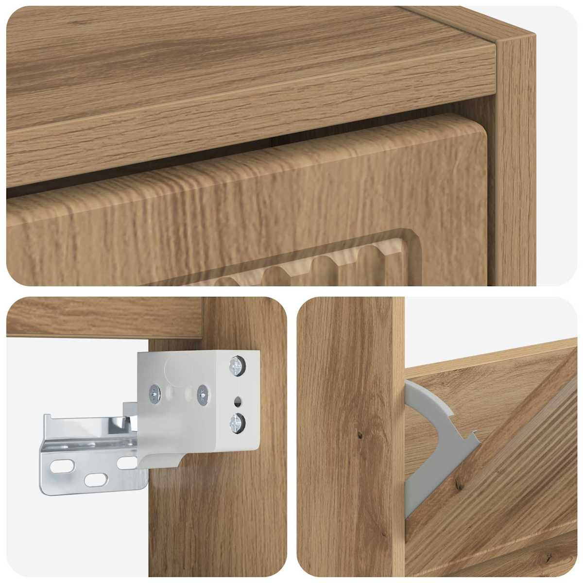 Vægmonteret Skoskab EDE 71 x 17 x 86 cm Konstrueret træ - Billede 7
