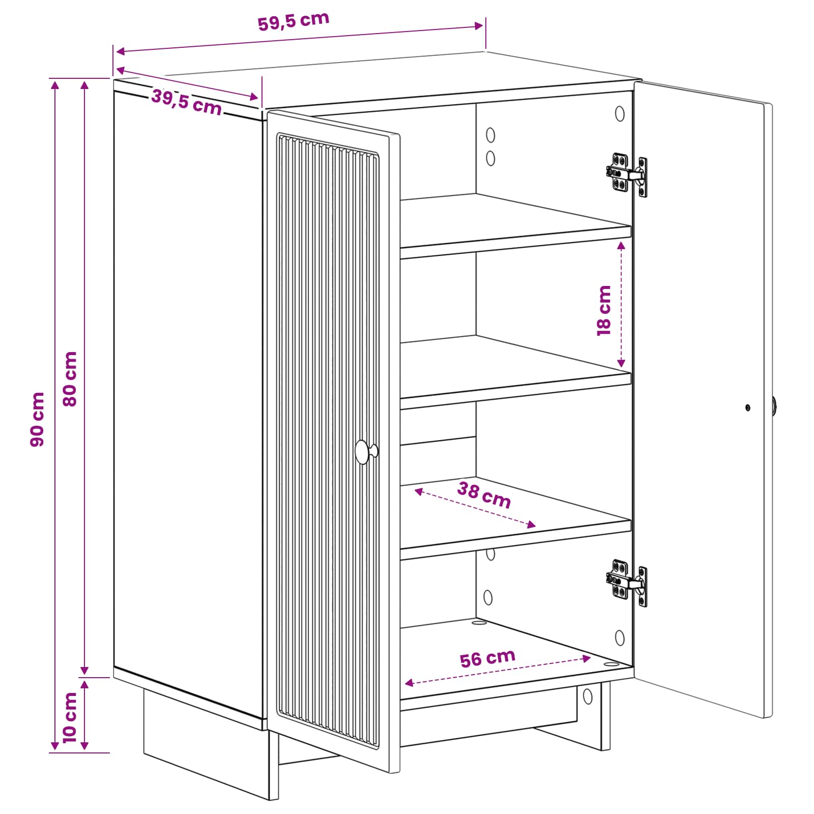 Shoe Cabinet EDE size guide