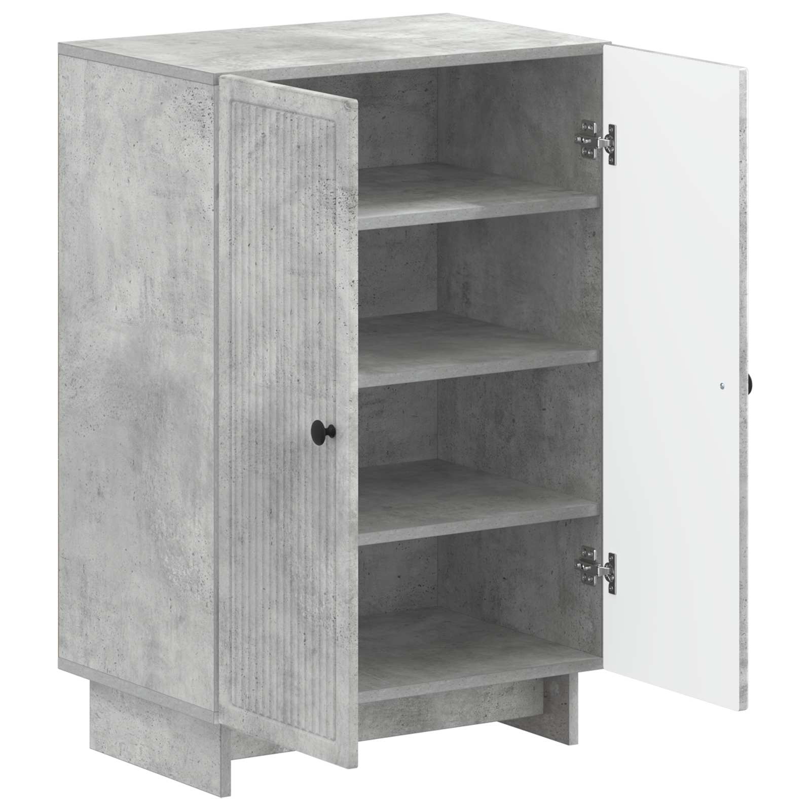 Schoenenkast EDE 59,5 x 39,5 x 90 cm Bewerkt hout Betongrijs image 2