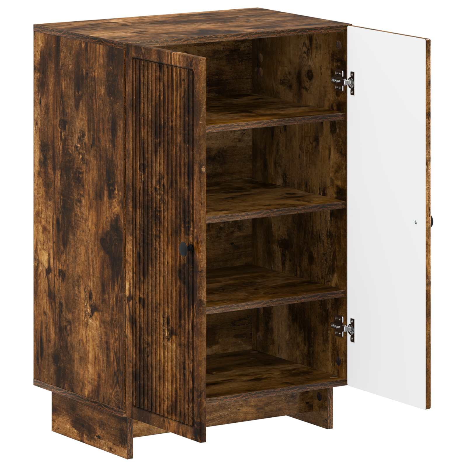 Schoenenkast EDE 59,5 x 39,5 x 90 cm Bewerkt hout Gerookt eiken image 2