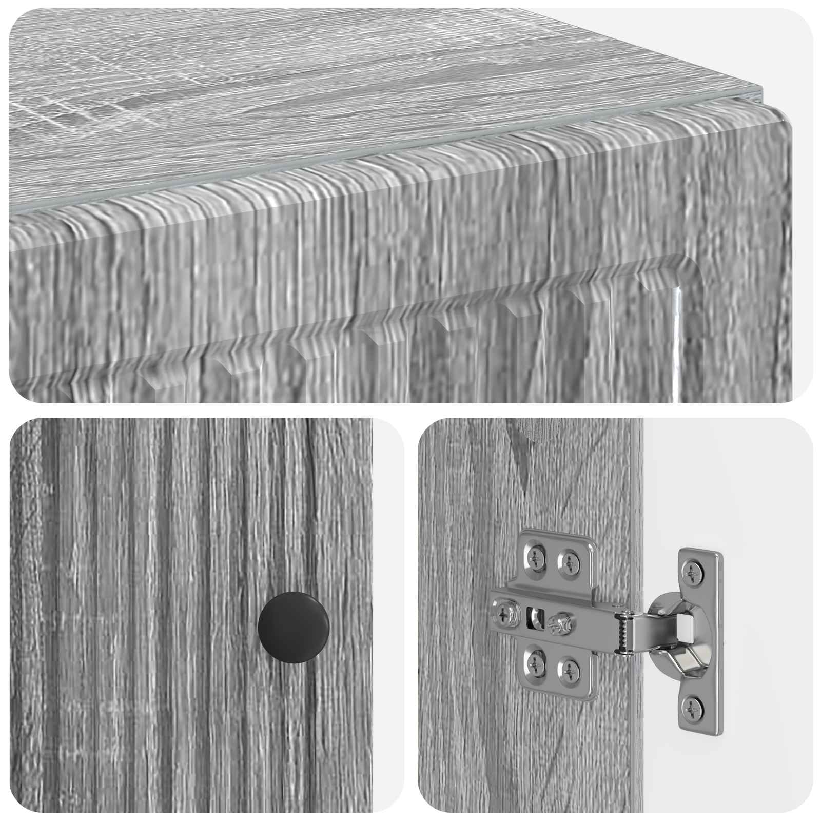 Schoenenkast EDE 59,5 x 39,5 x 90 cm Bewerkt hout Grijs Sonoma image 6