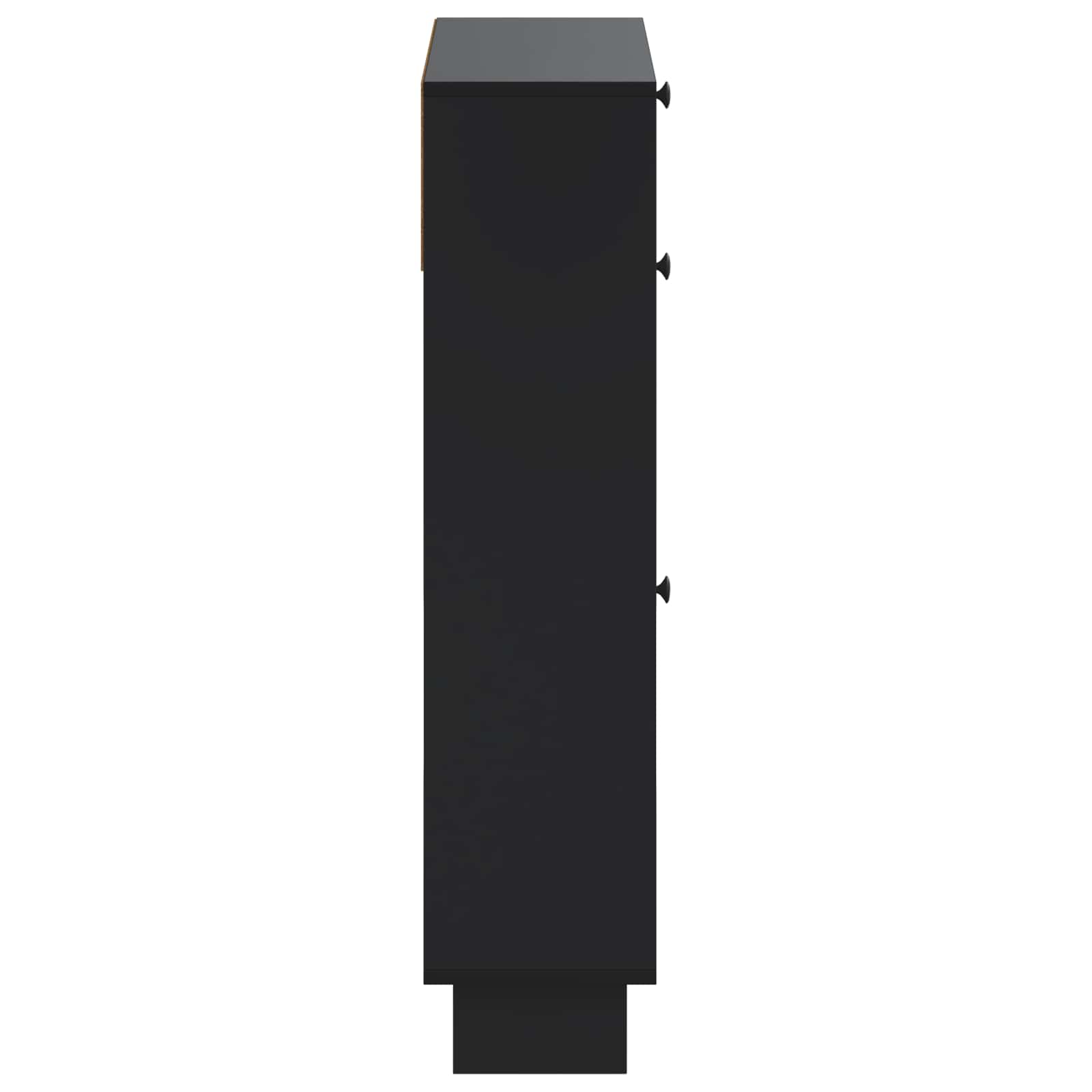 Schoenenkast EDE 78 x 24 x 103 cm Bewerkt hout Zwart image 4