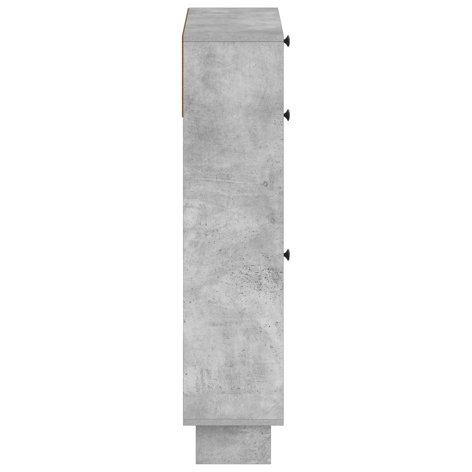 Schoenenkast EDE 78 x 24 x 103 cm Bewerkt hout Betongrijs image 4