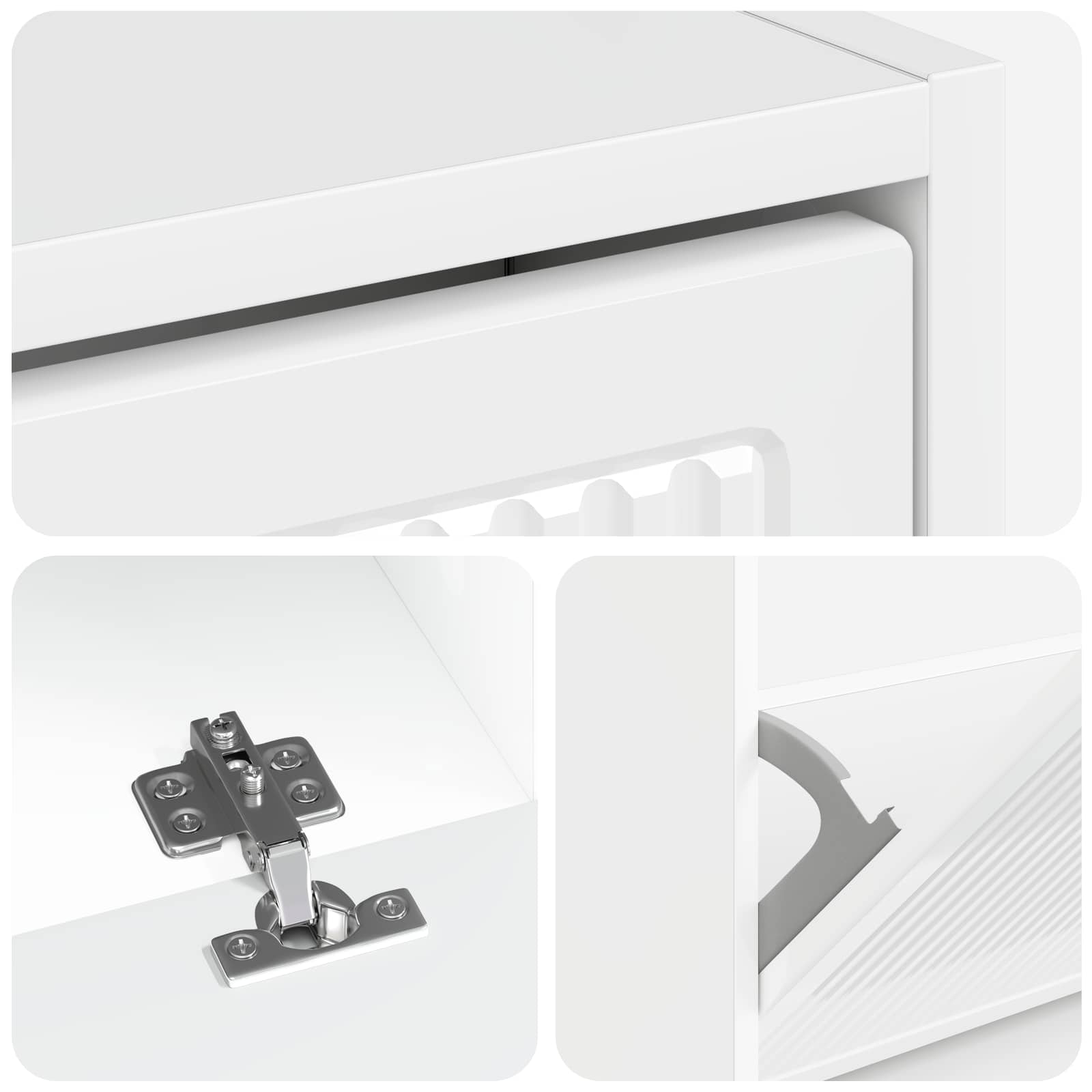 Schoenenkast EDE 78 x 24 x 103 cm Bewerkt hout Hoogglans Wit image 6
