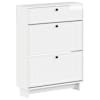 vidaXL Kinga kapp EDE 78 x 24 x 103 cm Tehispuit K&otilde;rgl&auml;ikega valge