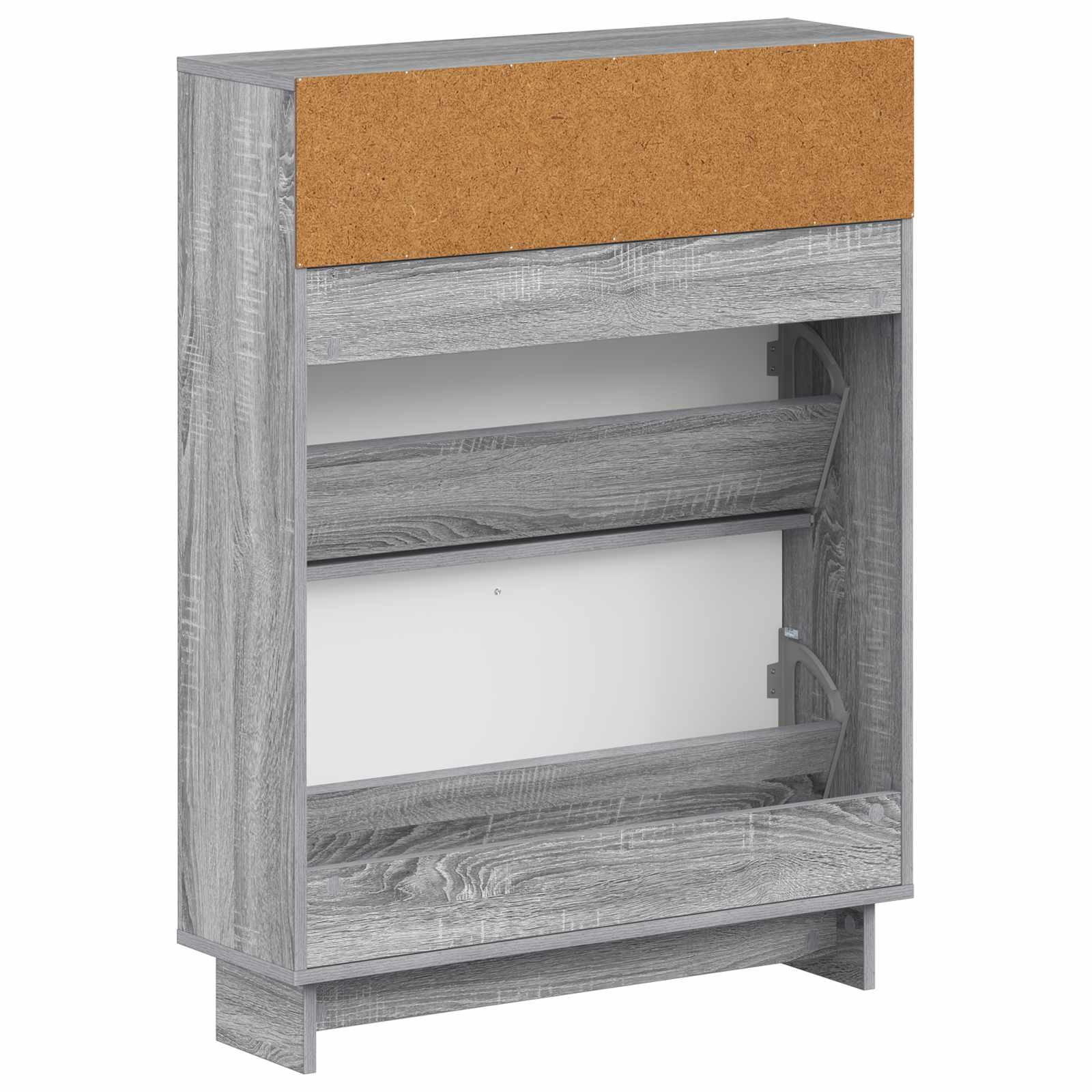 Schoenenkast EDE 78 x 24 x 103 cm Bewerkt hout Grijs Sonoma image 5