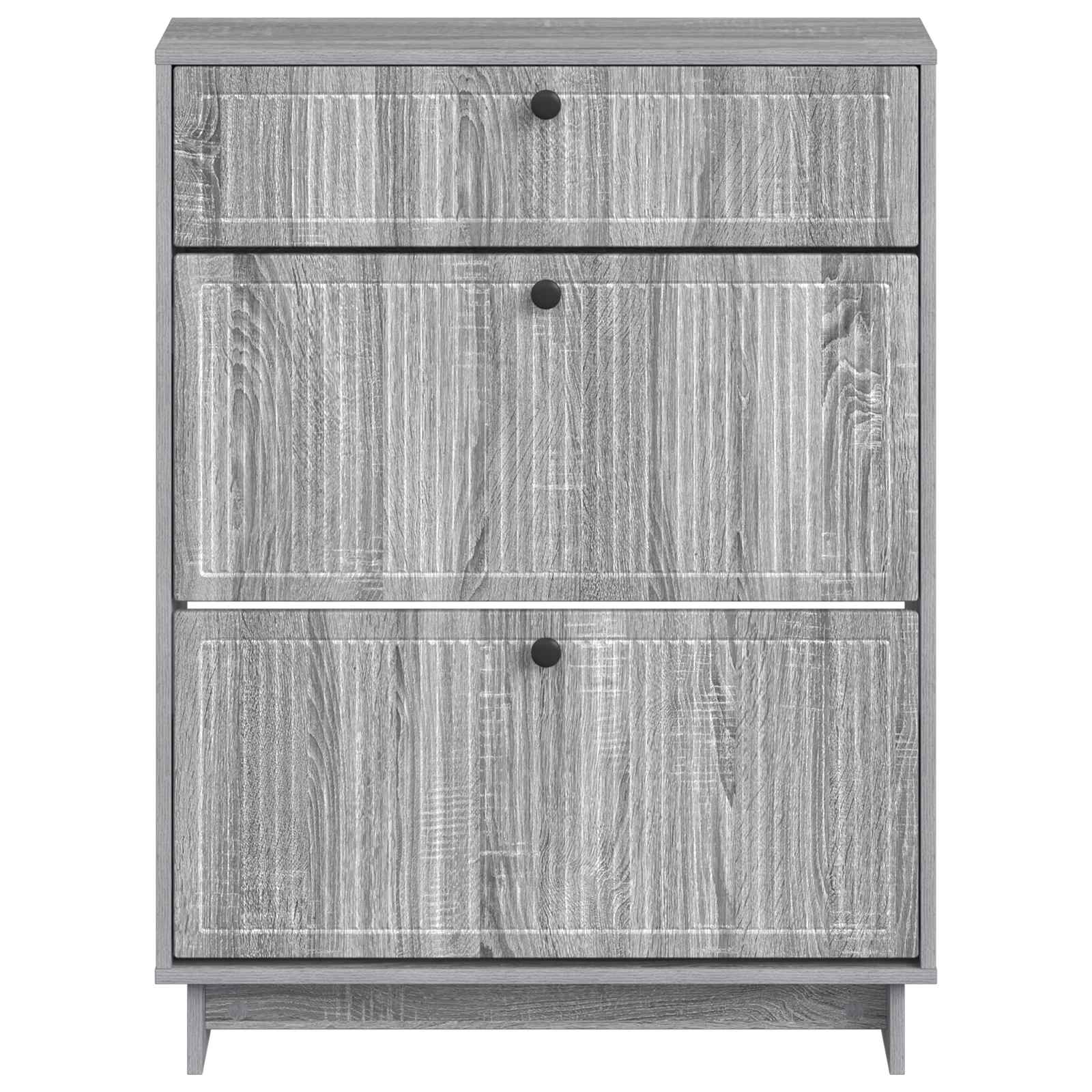 Schoenenkast EDE 78 x 24 x 103 cm Bewerkt hout Grijs Sonoma image 3