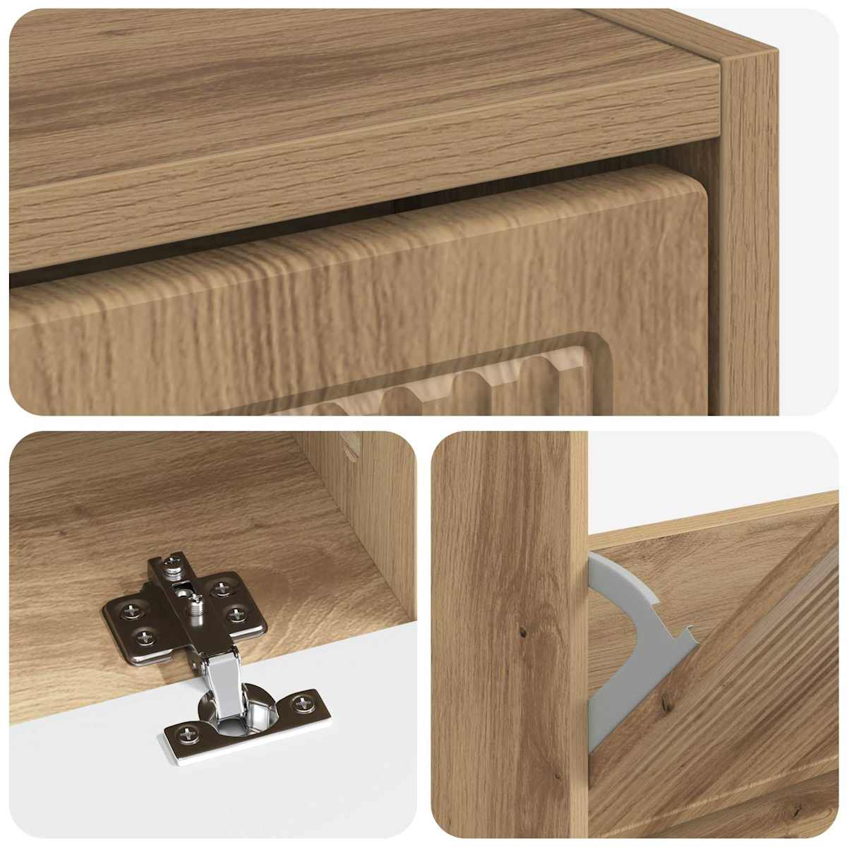 Sko skab EDE 78 x 24 x 103 cm Konstrueret træ - Billede 7