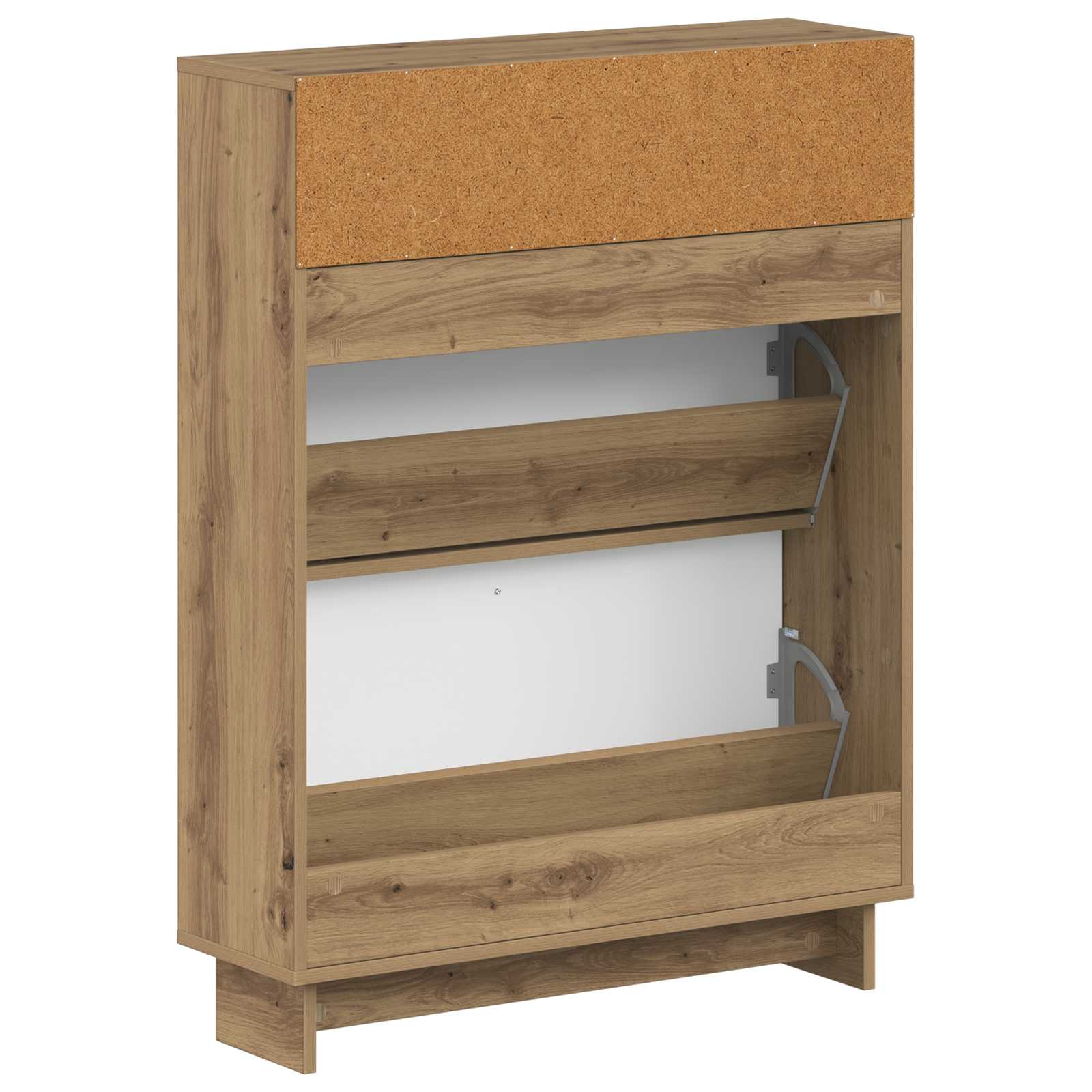 Schoenenkast EDE 78 x 24 x 103 cm Bewerkt hout Artisanaal eiken image 5
