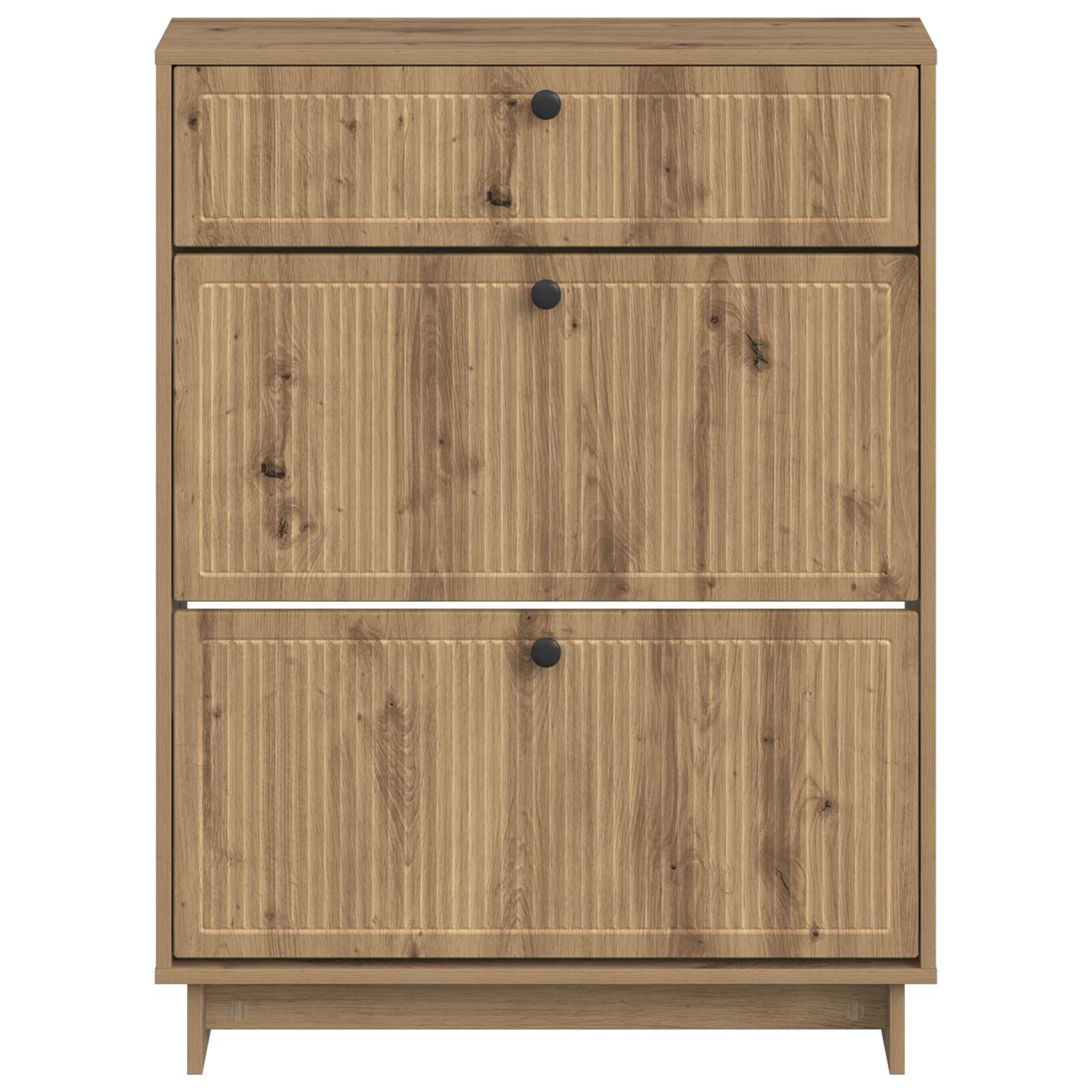 Schoenenkast EDE 78 x 24 x 103 cm Bewerkt hout Artisanaal eiken image 3