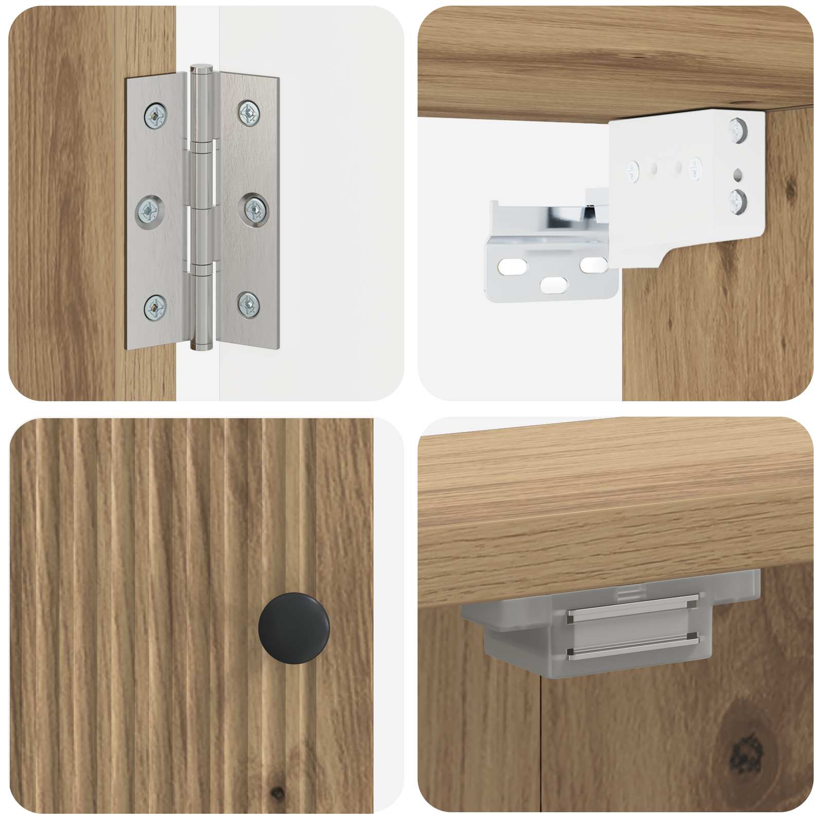 Dartbord Kabinet EDE Artisanaal eiken 52,5 x 10,5 x 53,5 cm - Afbeelding 7