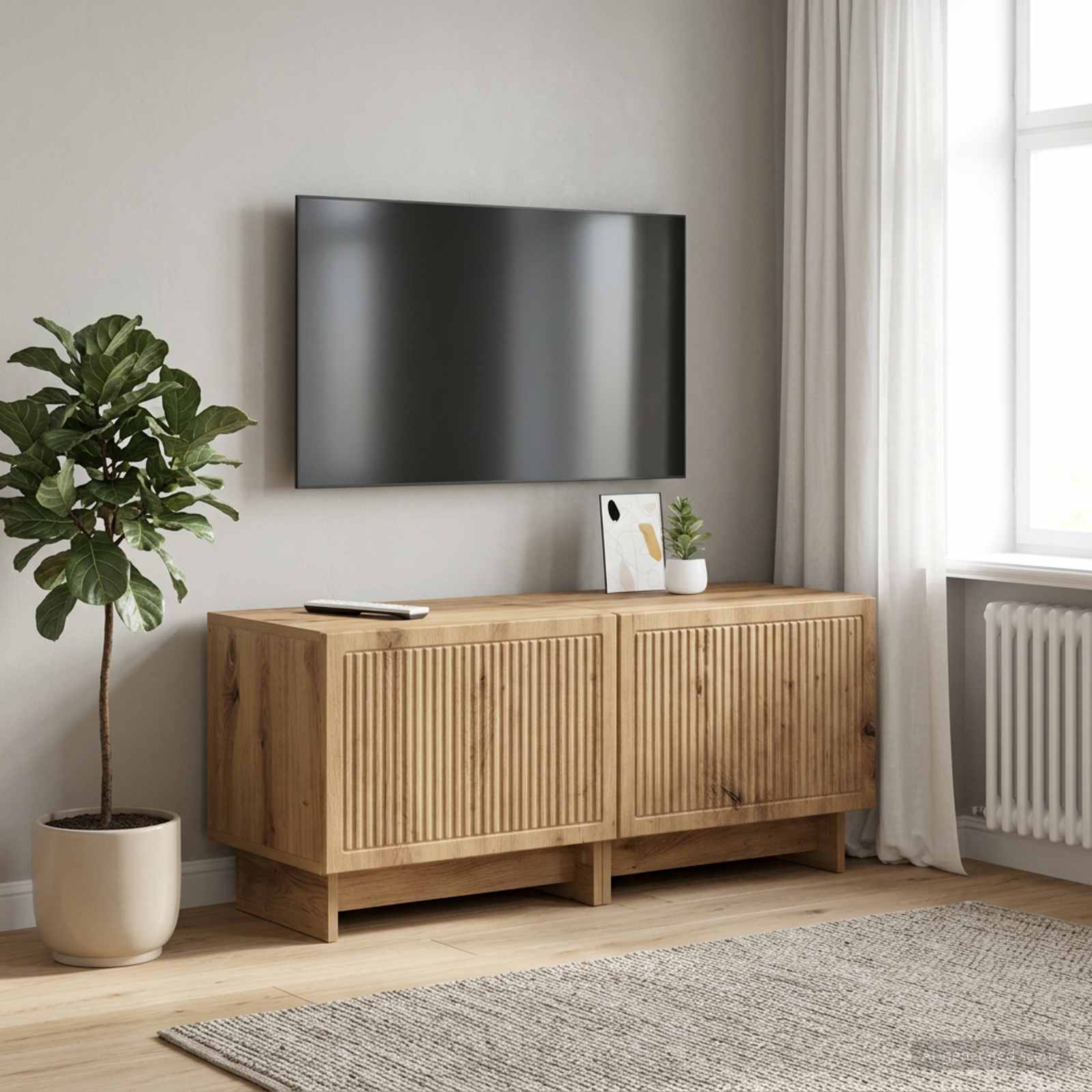 TV-kaappi Artisaanitammi Tekninen puu