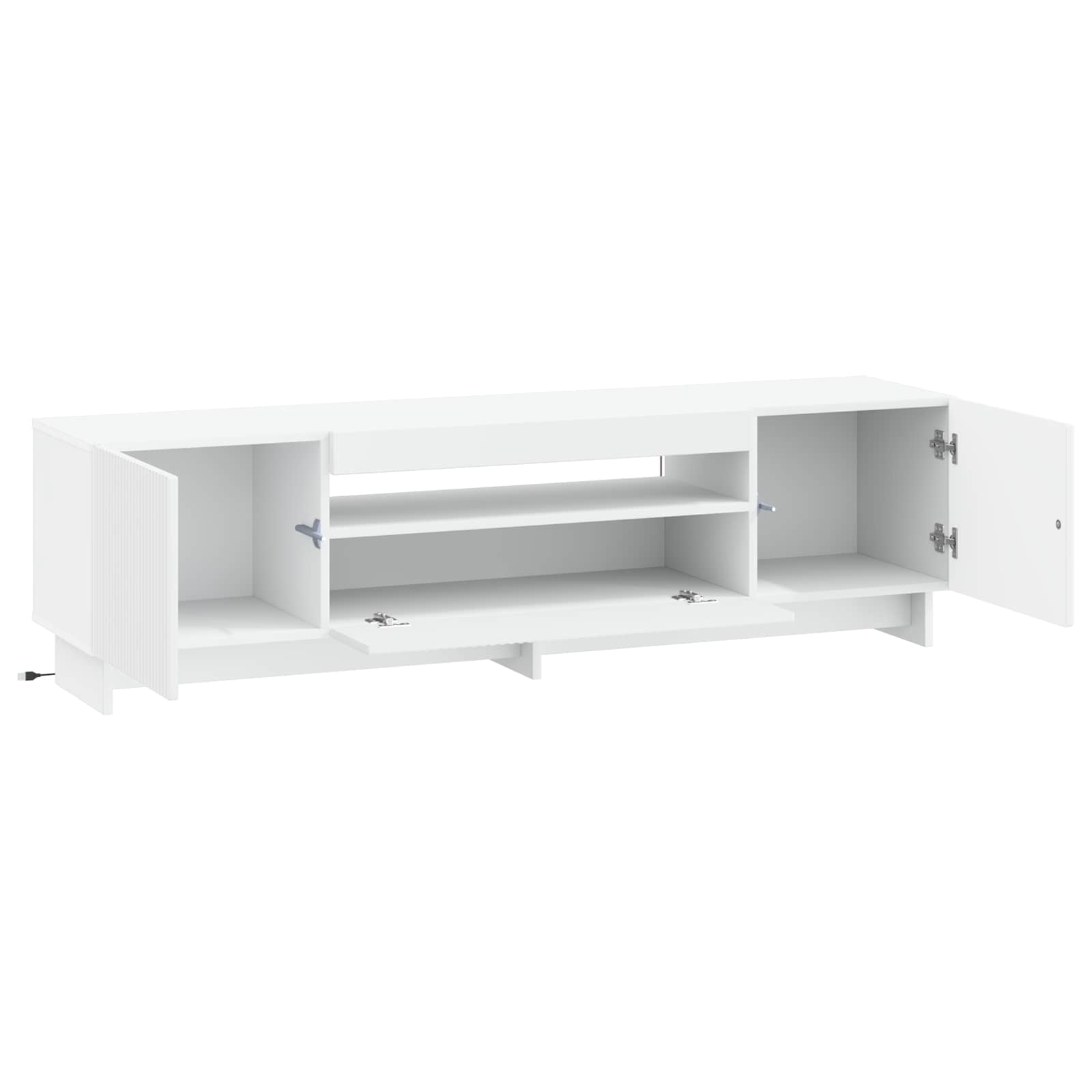 LED TV-kaappi valkoinen Tekninen puu - Image 3