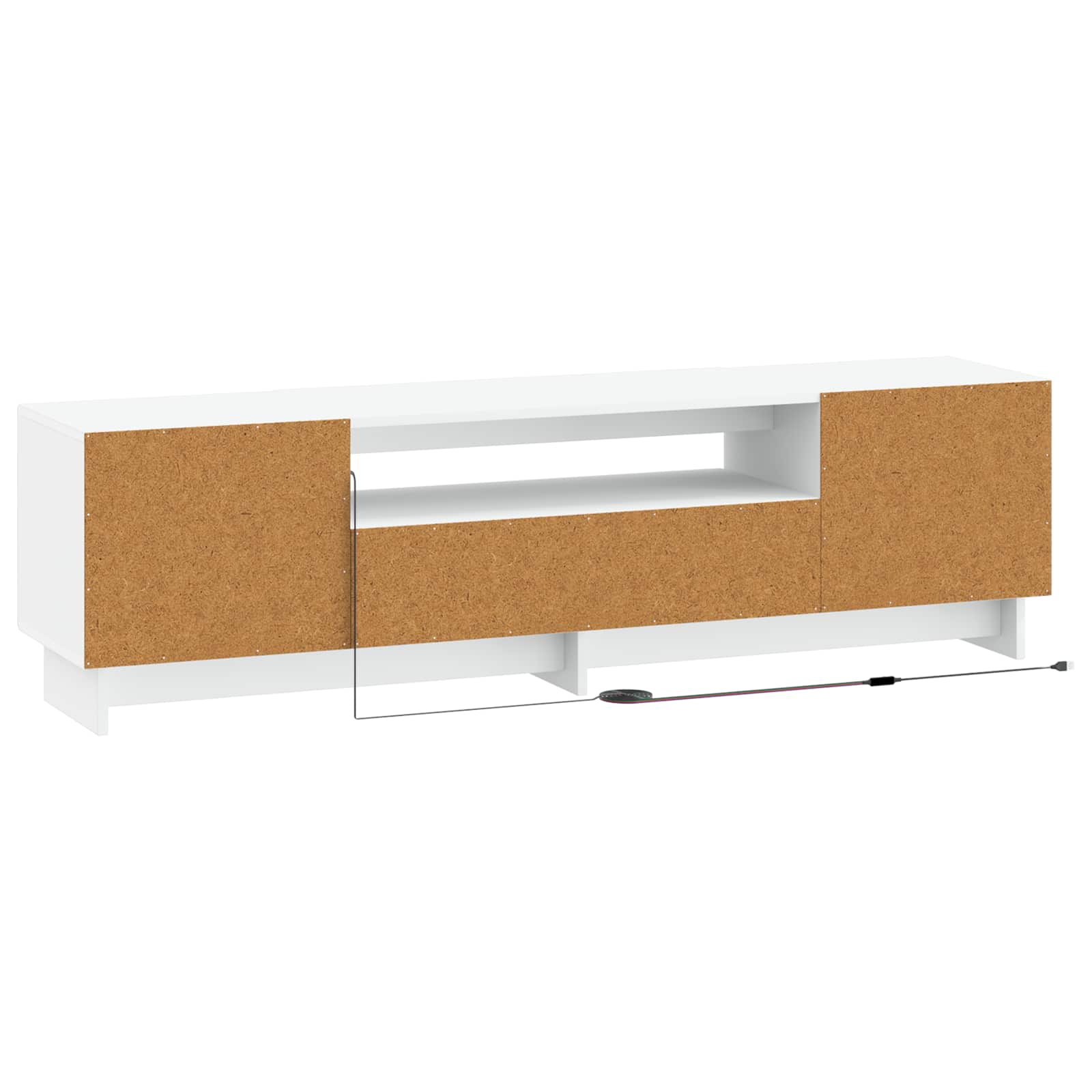 LED TV-kaappi valkoinen Tekninen puu - Image 6