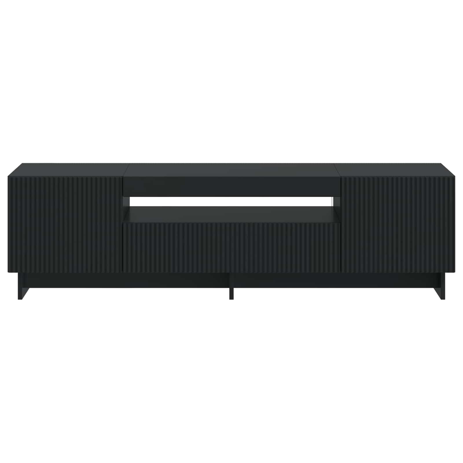 LED TV-kaappi Musta Tekninen puu - Image 4