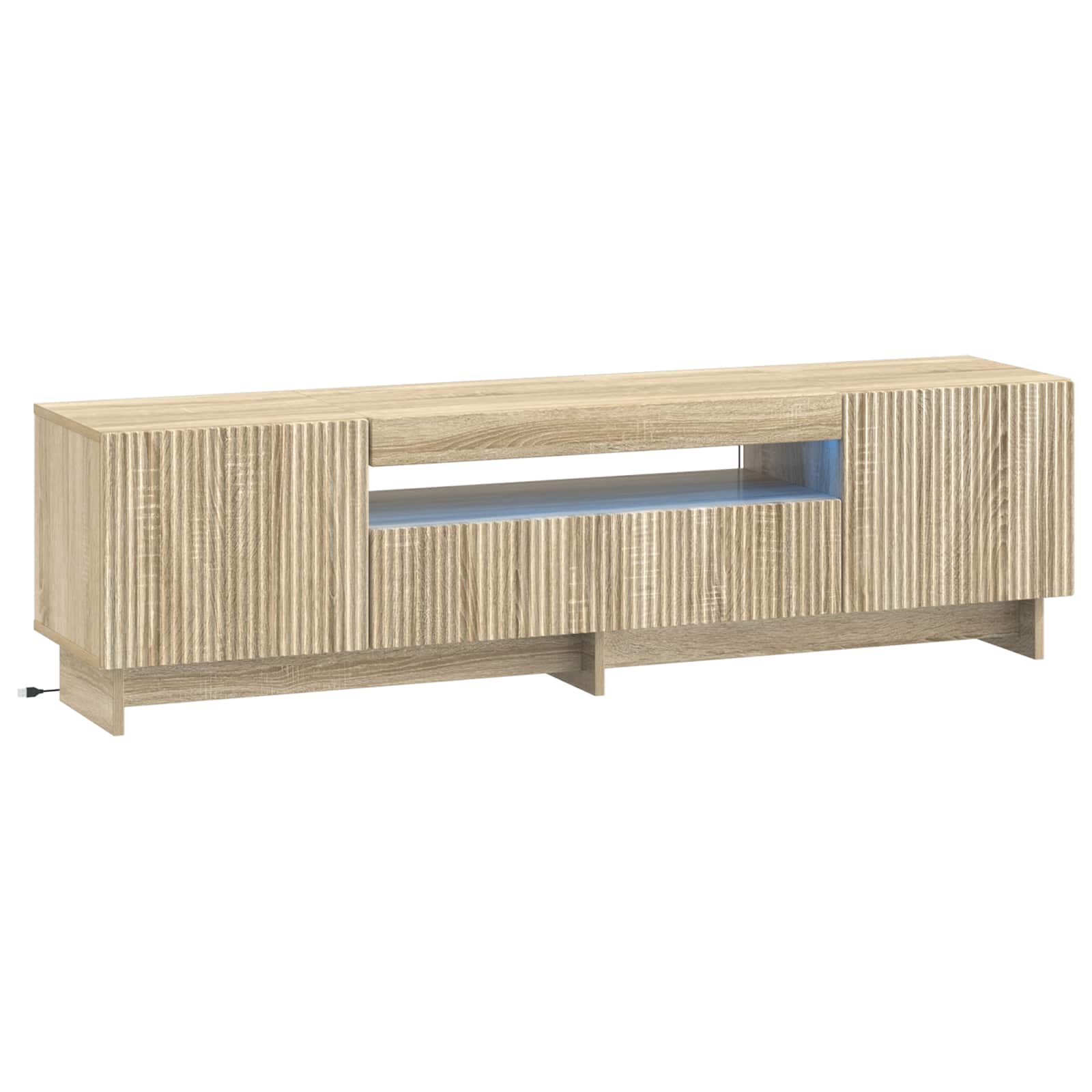 LED TV-kaappi Sonoma-tammi Tekninen puu