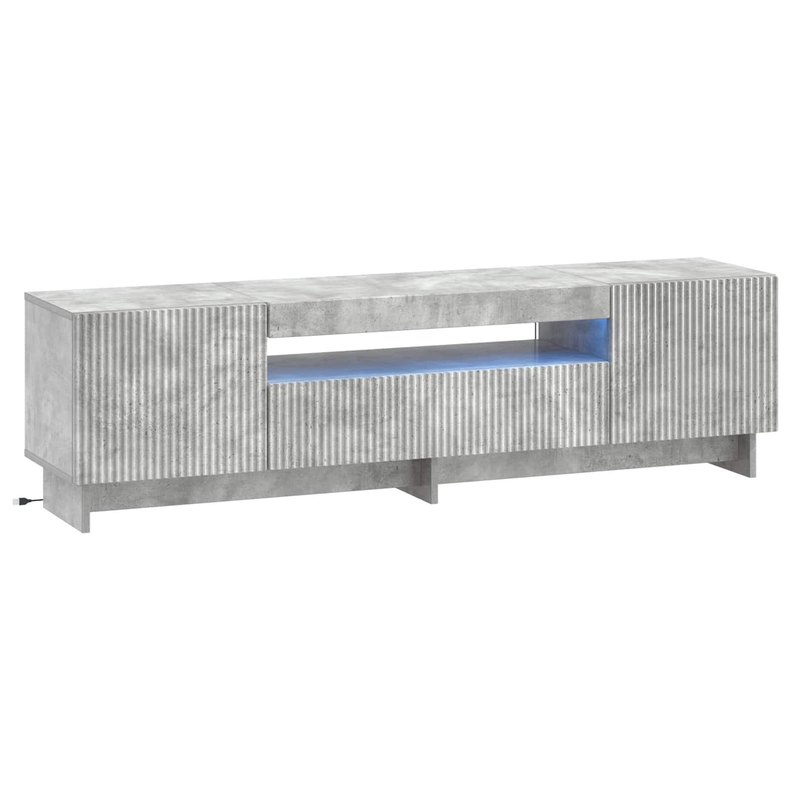 LED TV-kaappi Betoninharmaa Tekninen puu