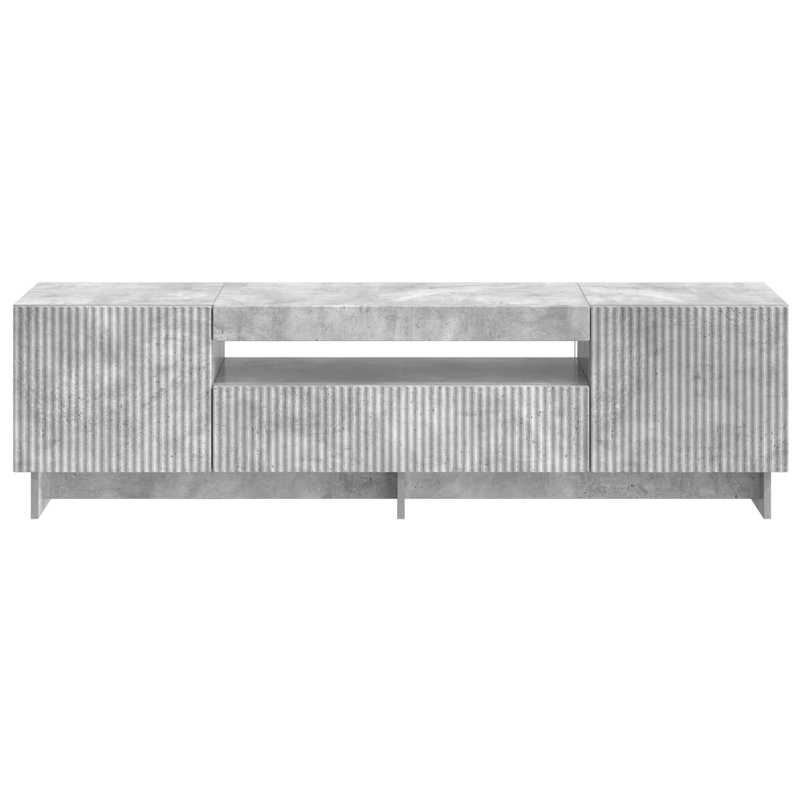 LED TV-kaappi Betoninharmaa Tekninen puu - Image 4