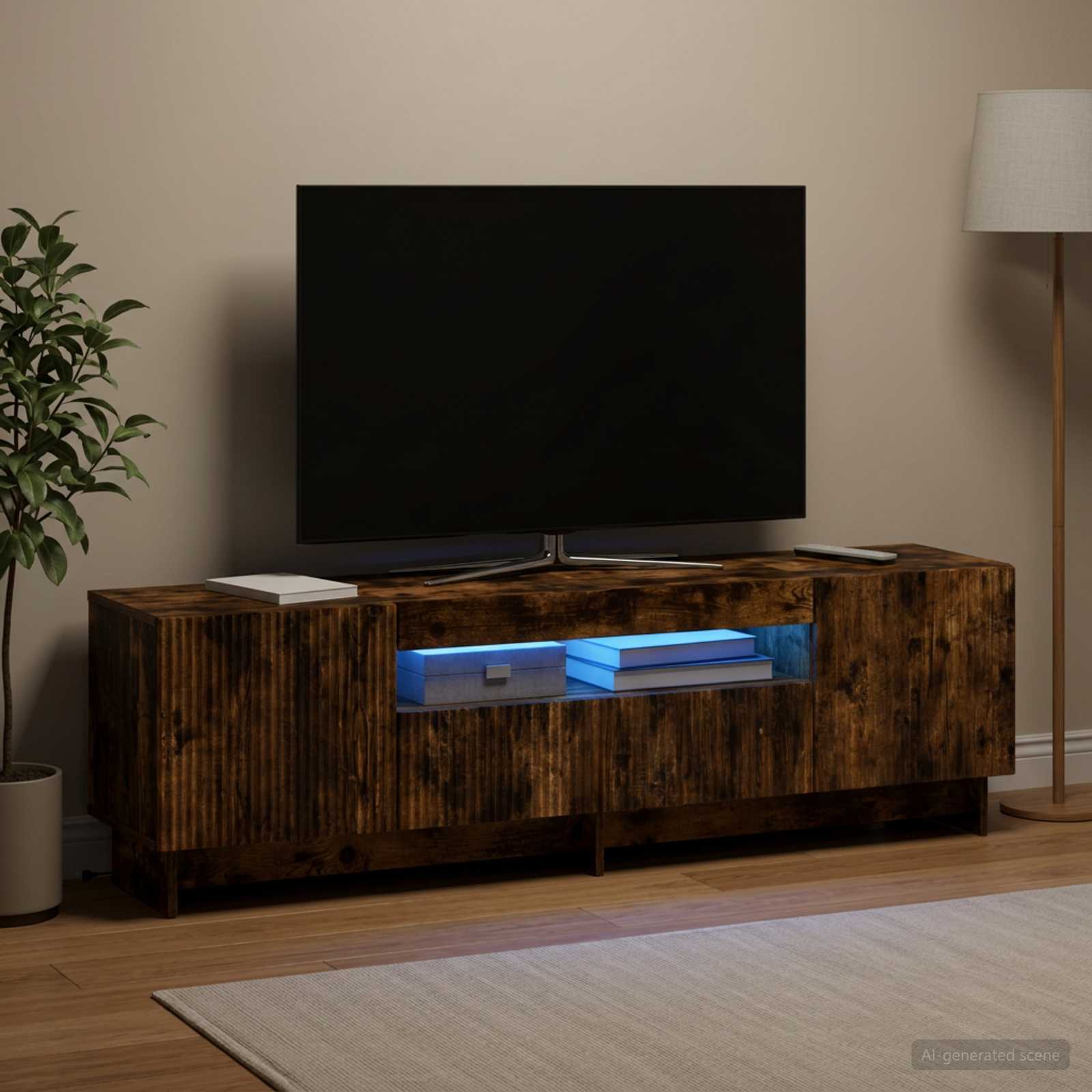 LED TV-kaappi Savutammi Tekninen puu