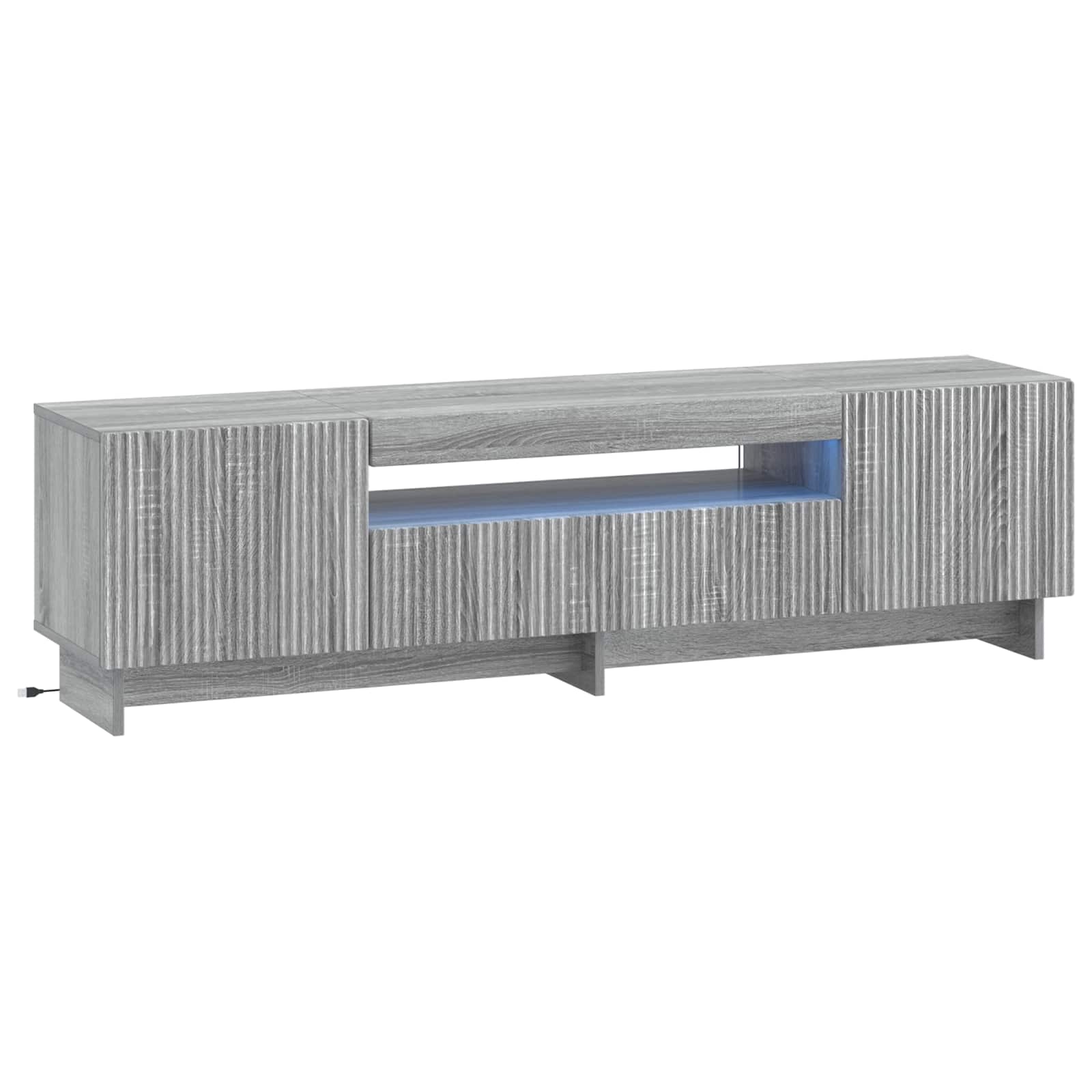 LED TV-kaappi Harmaa Sonoma Tekninen puu