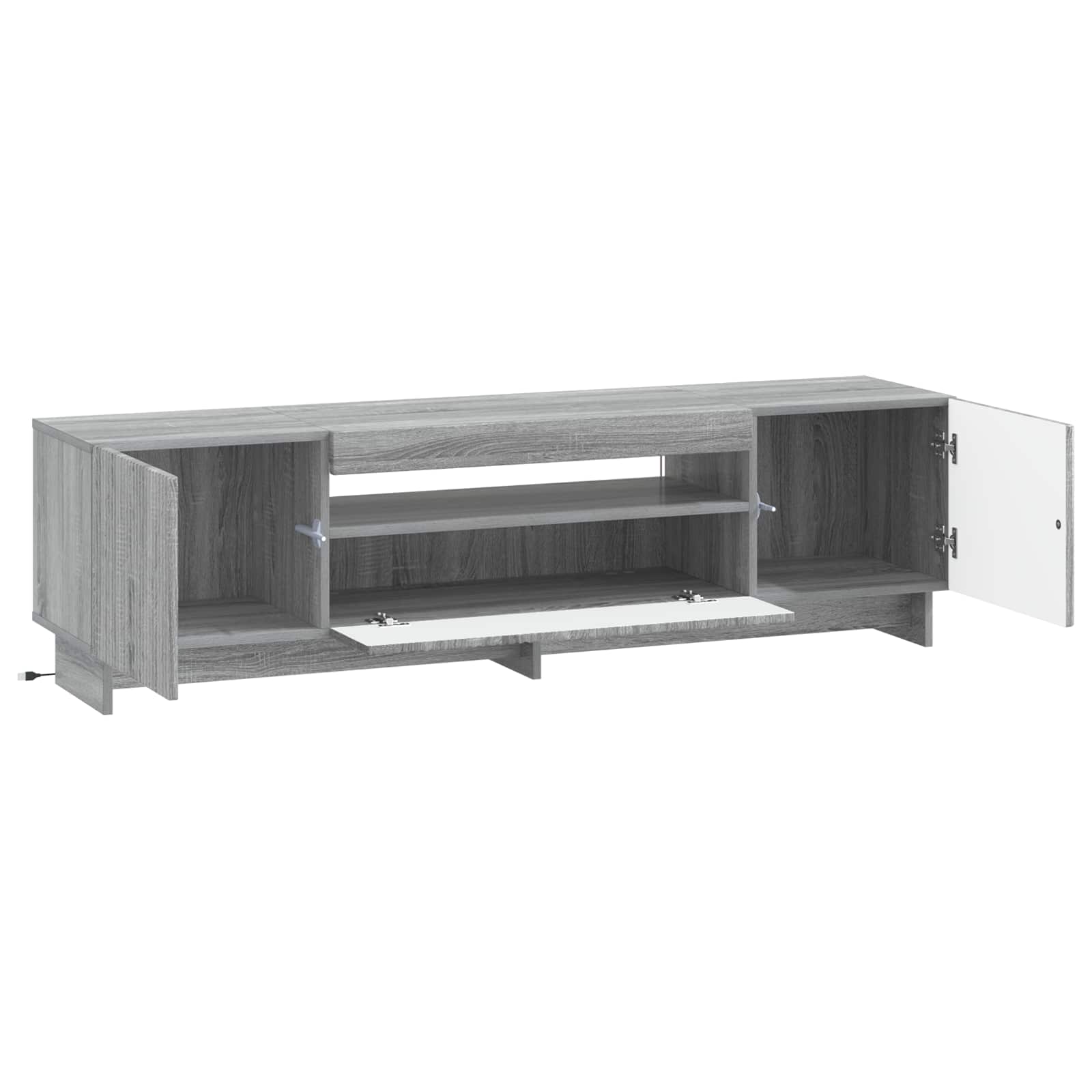 LED TV-kaappi Harmaa Sonoma Tekninen puu - Image 3