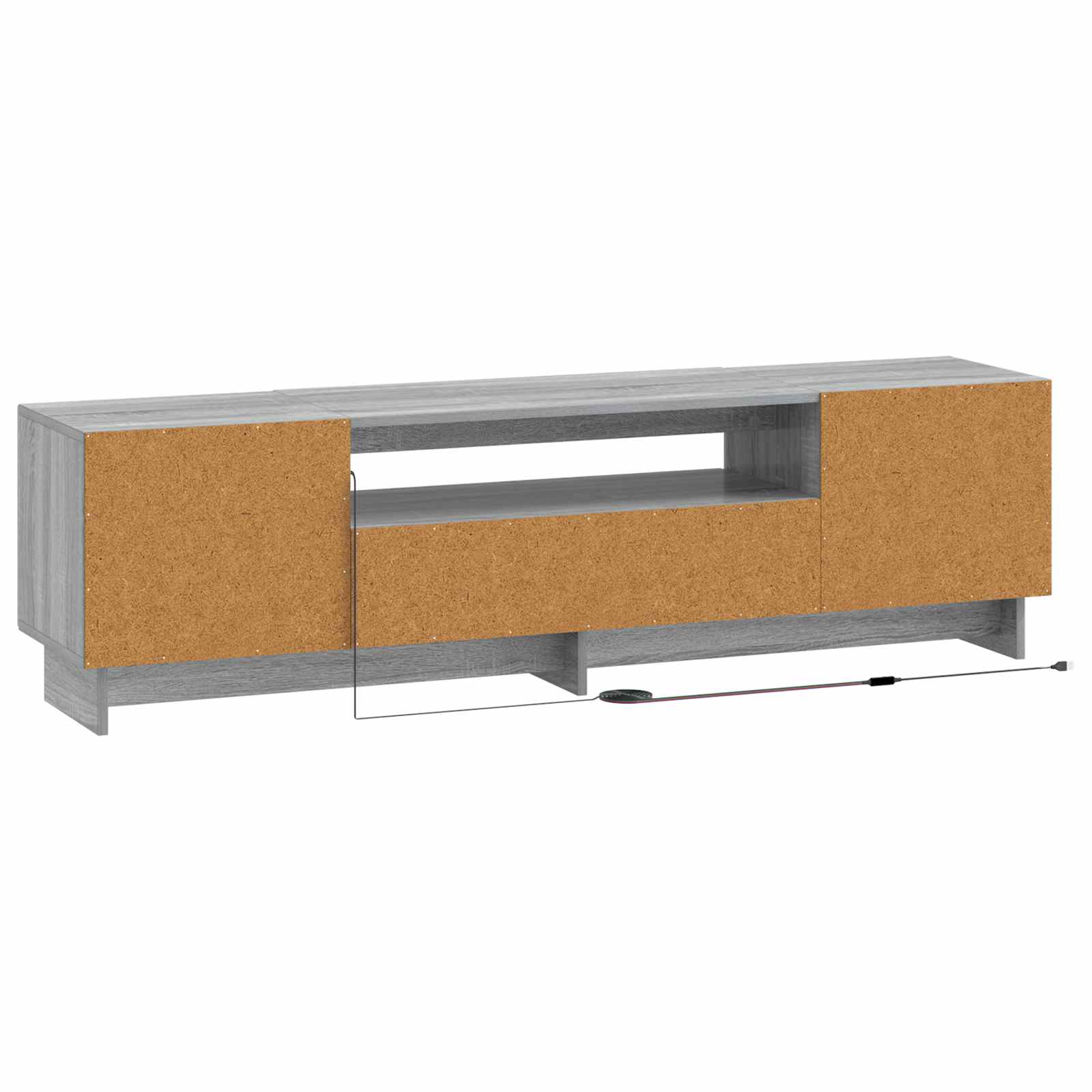 LED TV-kaappi Harmaa Sonoma Tekninen puu - Image 6