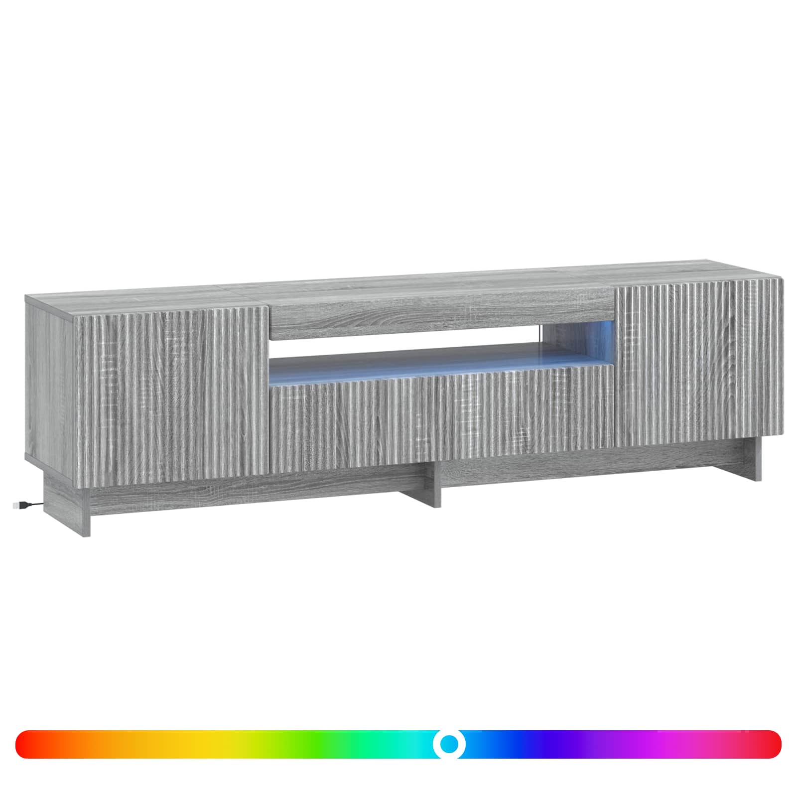 LED TV-kaappi Harmaa Sonoma Tekninen puu - Image 2