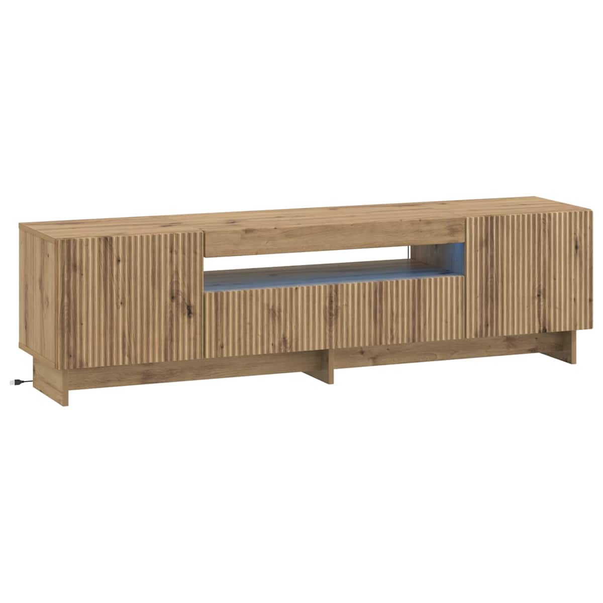 LED TV-skab EDE 153 x 35 x 43 cm Konstrueret træ - Billede 2