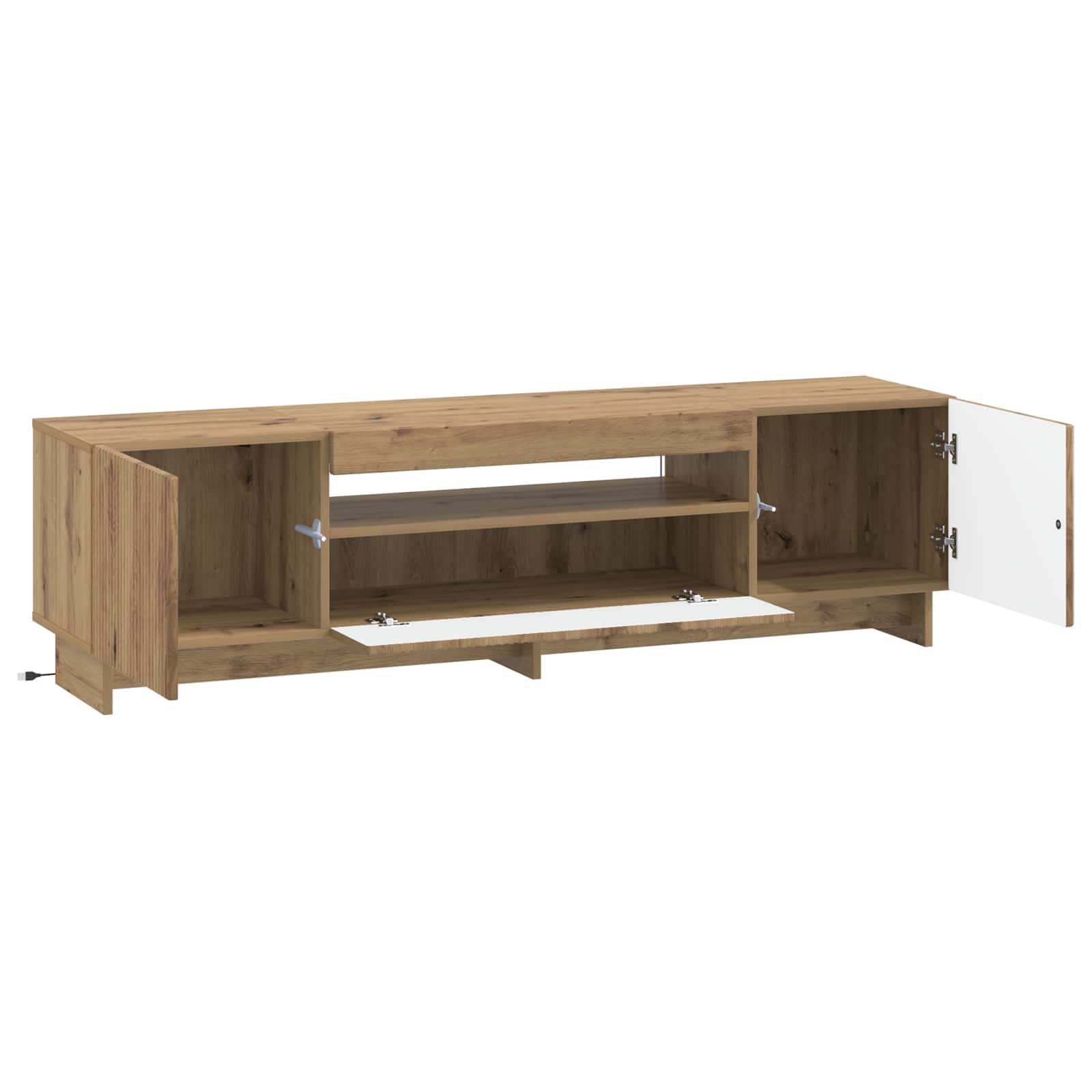 LED TV-kaappi Artisaanitammi Tekninen puu - Image 3