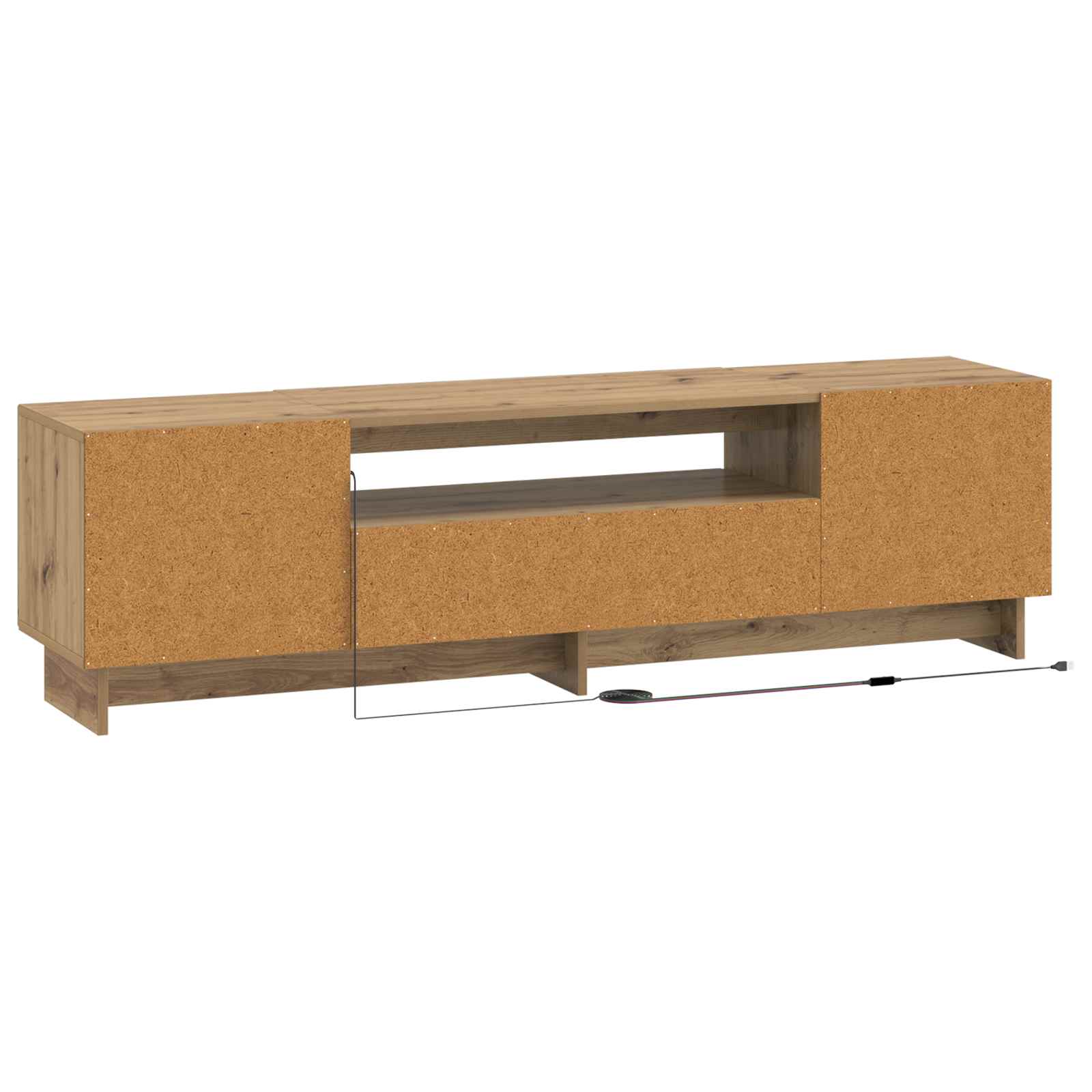 LED TV-kaappi Artisaanitammi Tekninen puu - Image 6