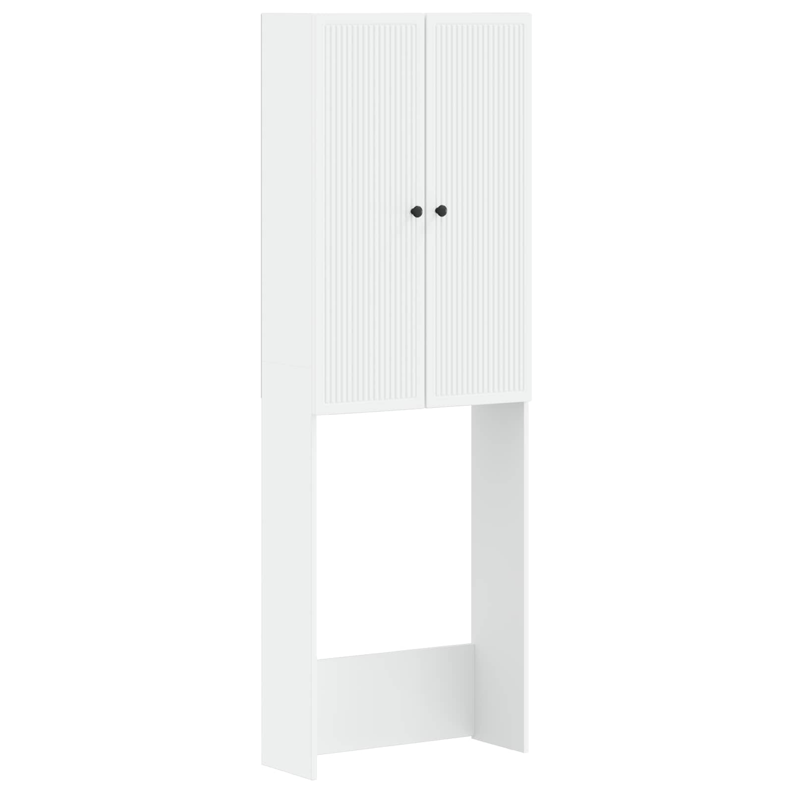 vidaXL Toalett skåp EDE Vit 66 x 25,5 x 190 cm Konstruerat trä