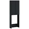 vidaXL Tualettkabinet EDE Must 66 x 25,5 x 190 cm Tehispuit
