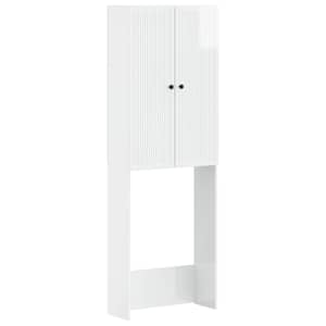 vidaXL Tualettkabinet EDE K&otilde;rgl&auml;ikega valge 66 x 25,5 x 190 cm